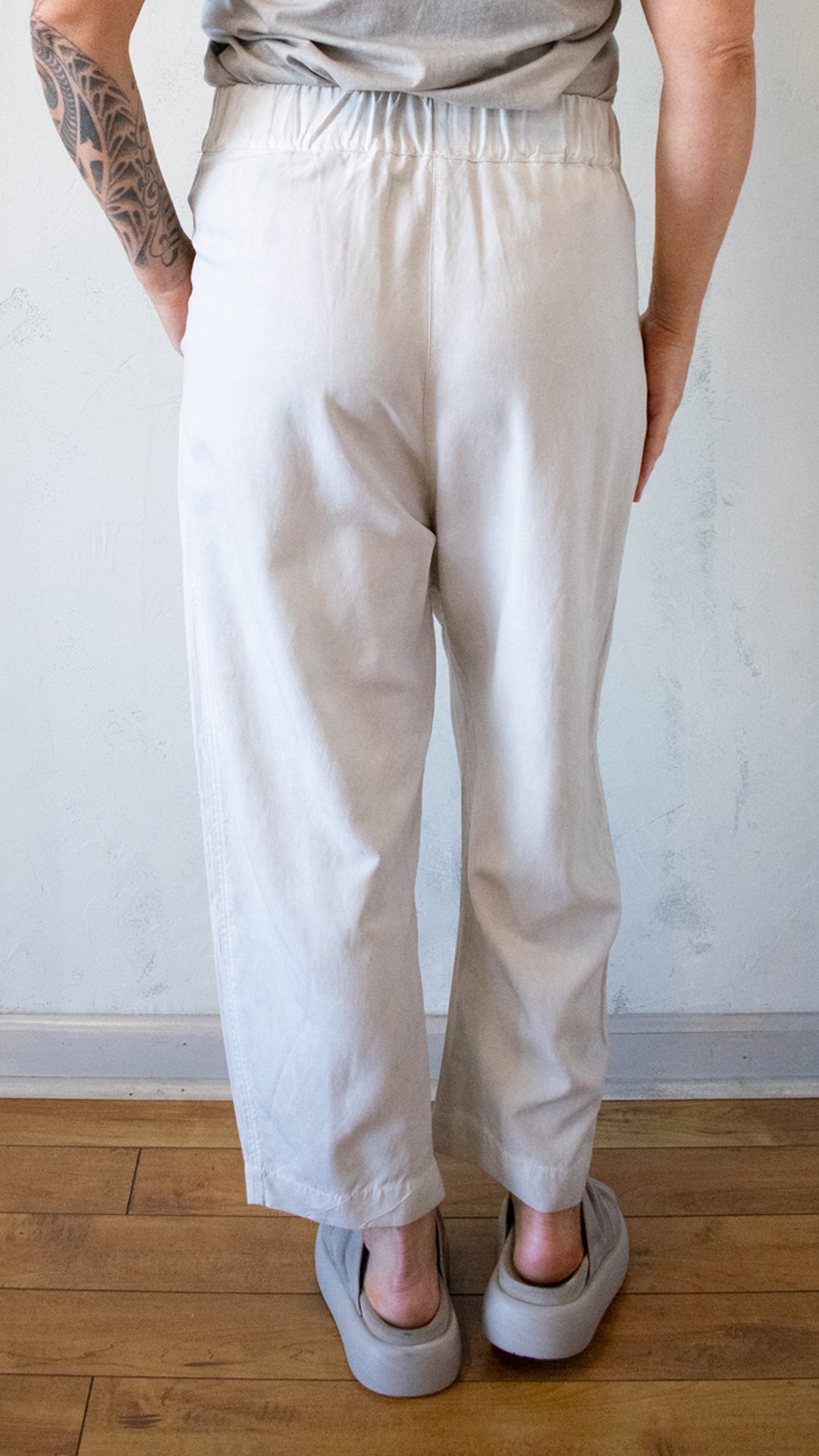 Mineral Wash Relaxed Trouser in Cloud