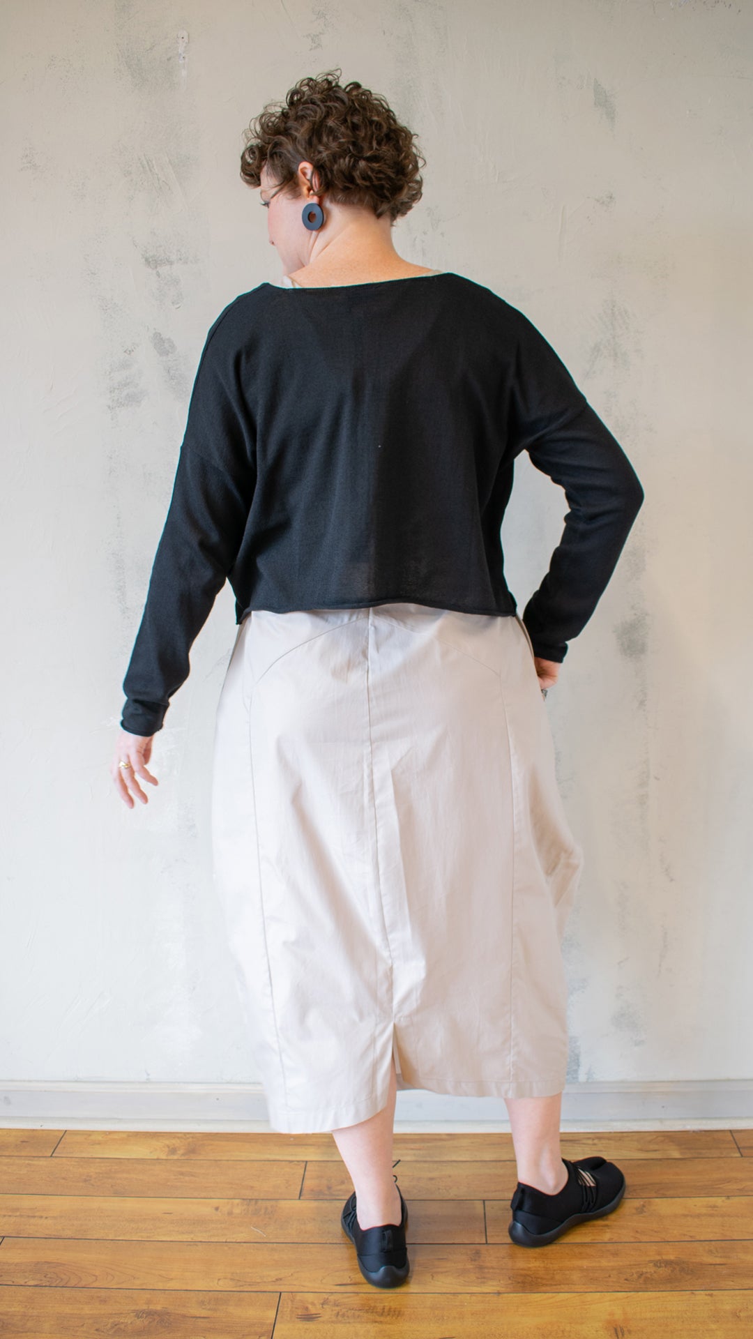 Button Down Cropped Cardigan