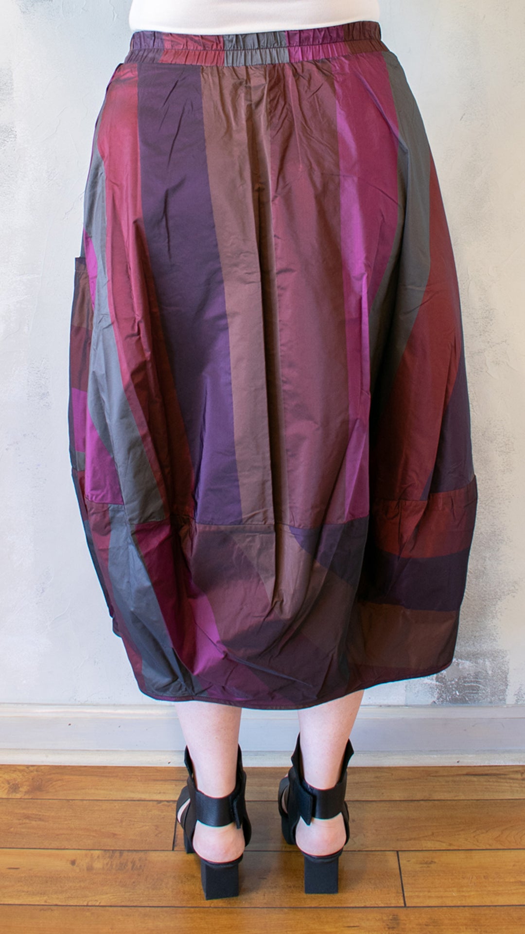 Taffeta Stripe Skirt