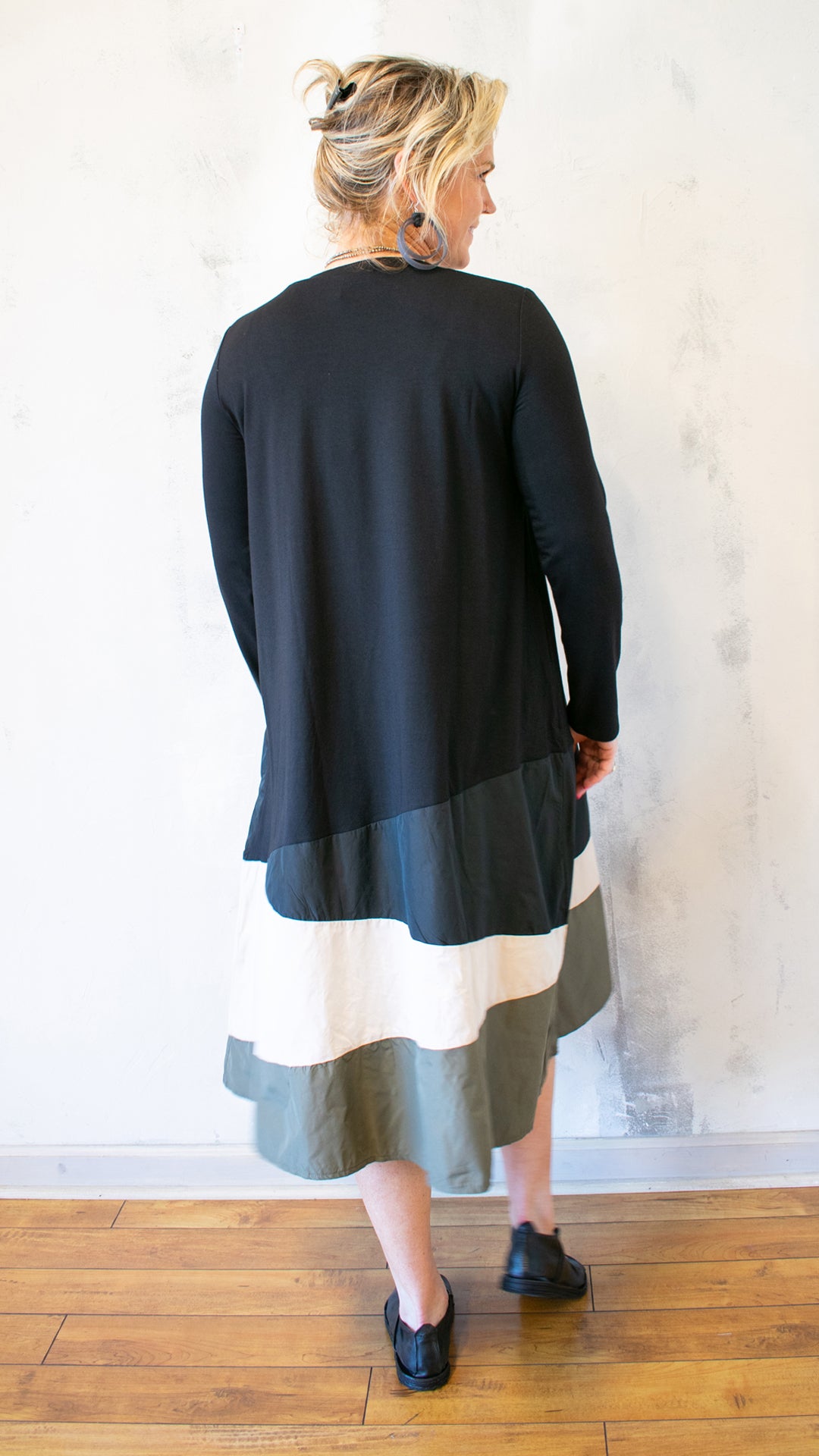 Taffeta Hem Dress