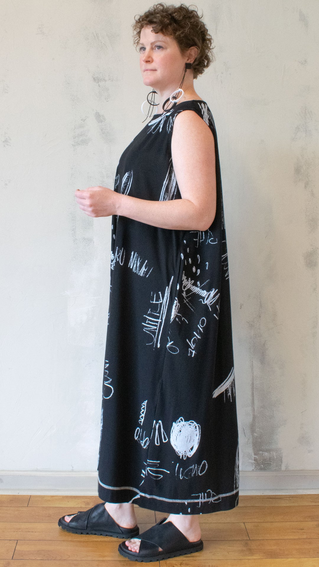 Graphic Print Jersey Dress