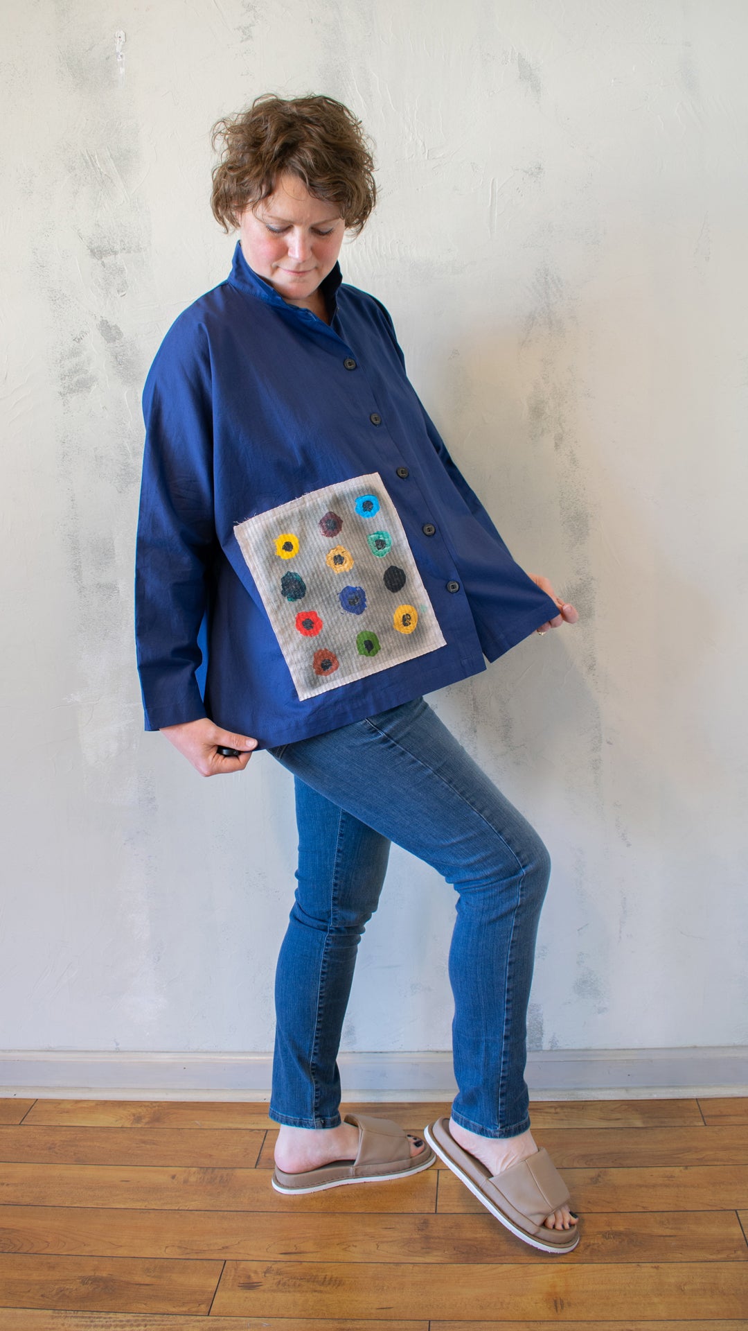 Indigo Patchwork Swing Shirt