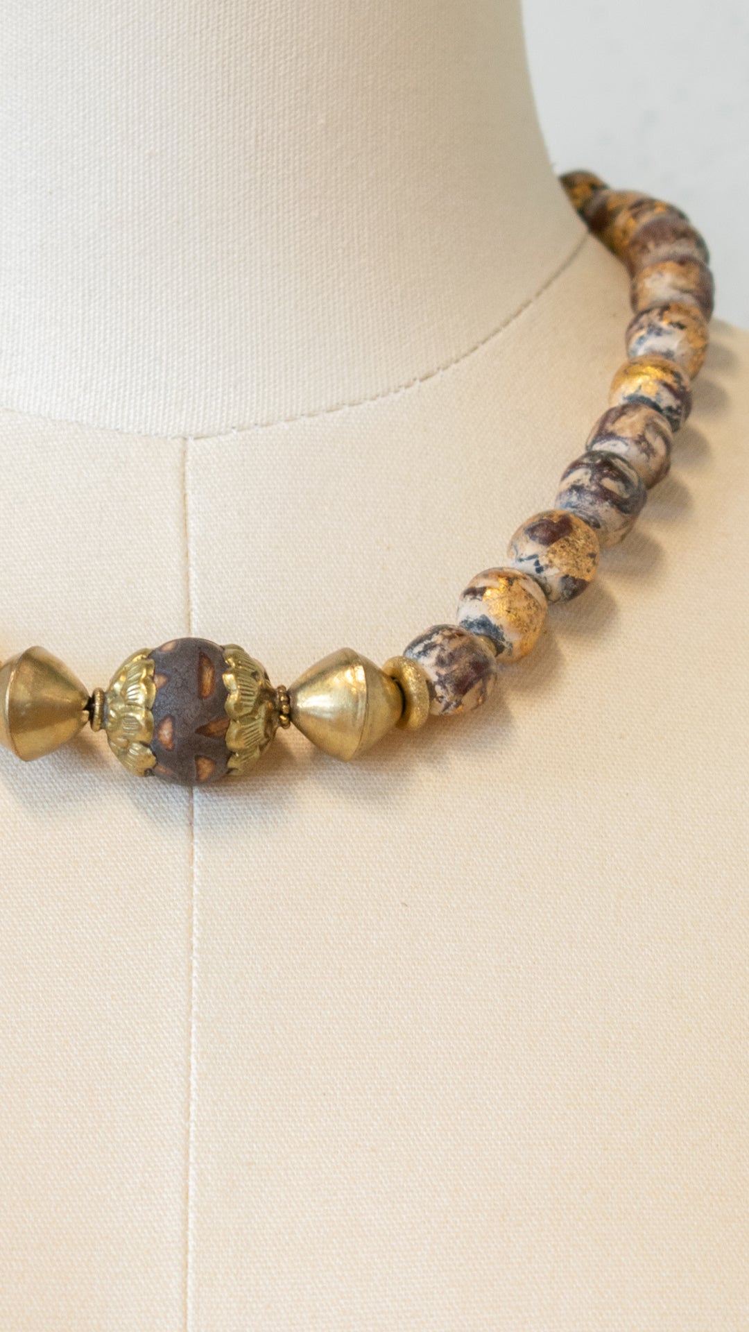 Fossil and Brass Choker