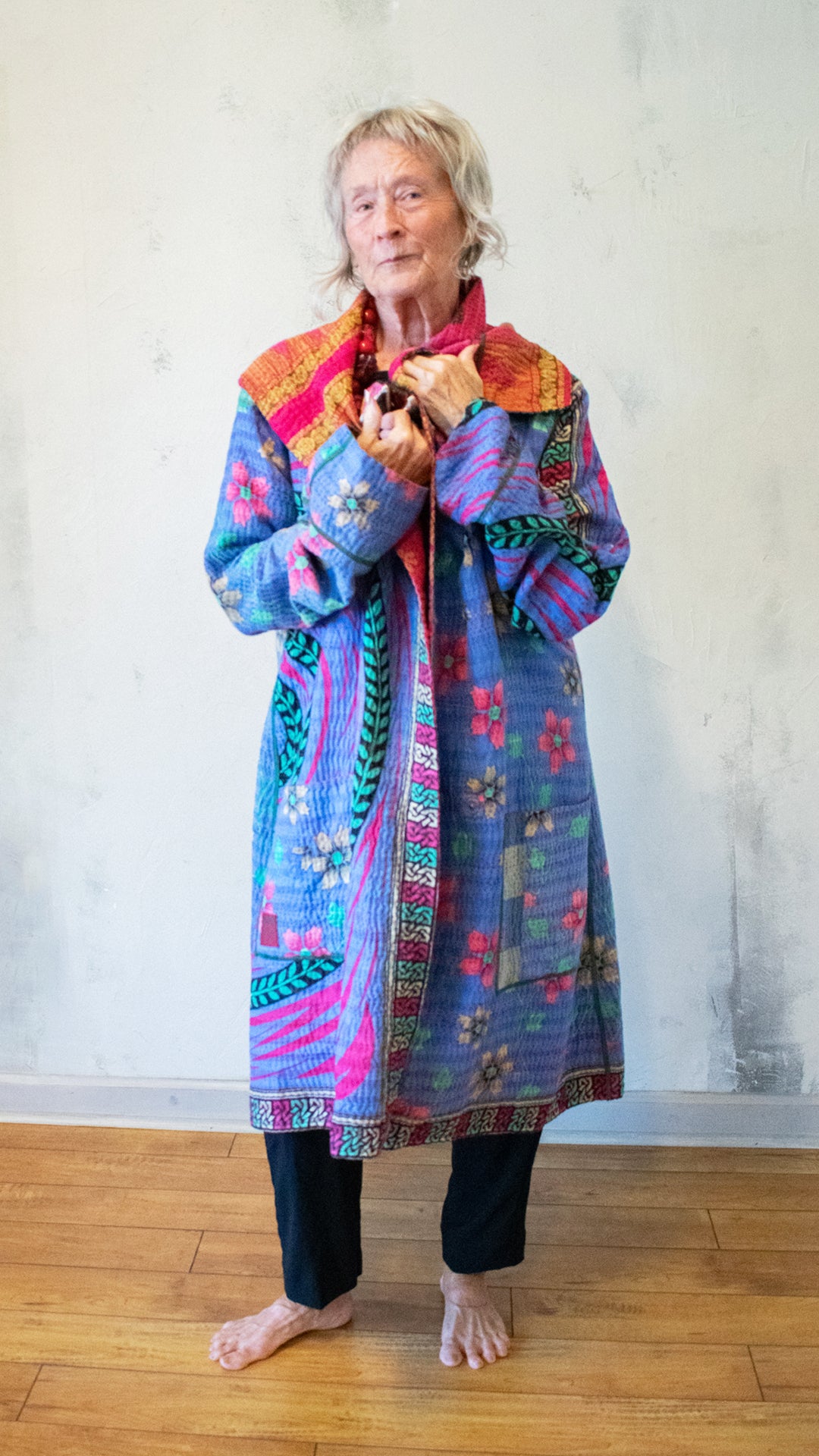 CV4316-0017A VINTAGE COTTON KAFTAN JACKET SHORT