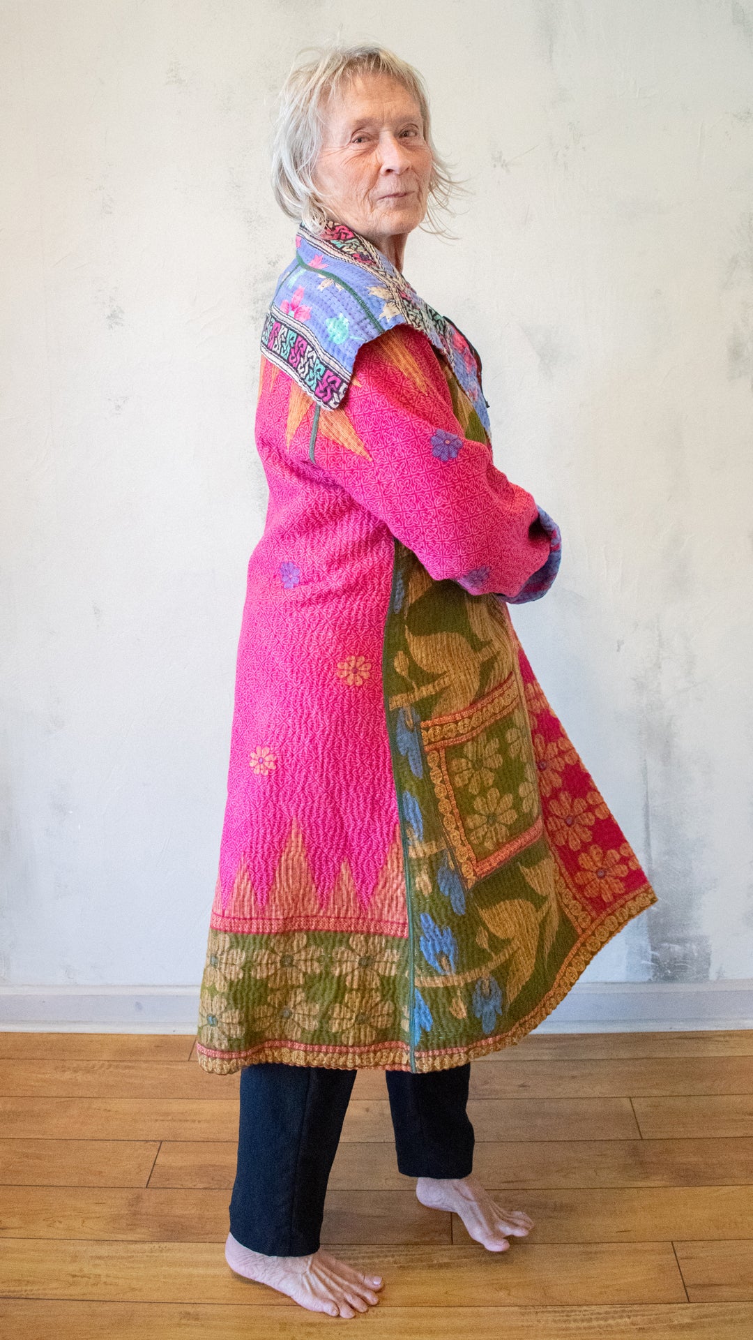 CV4316-0017A VINTAGE COTTON KAFTAN JACKET SHORT