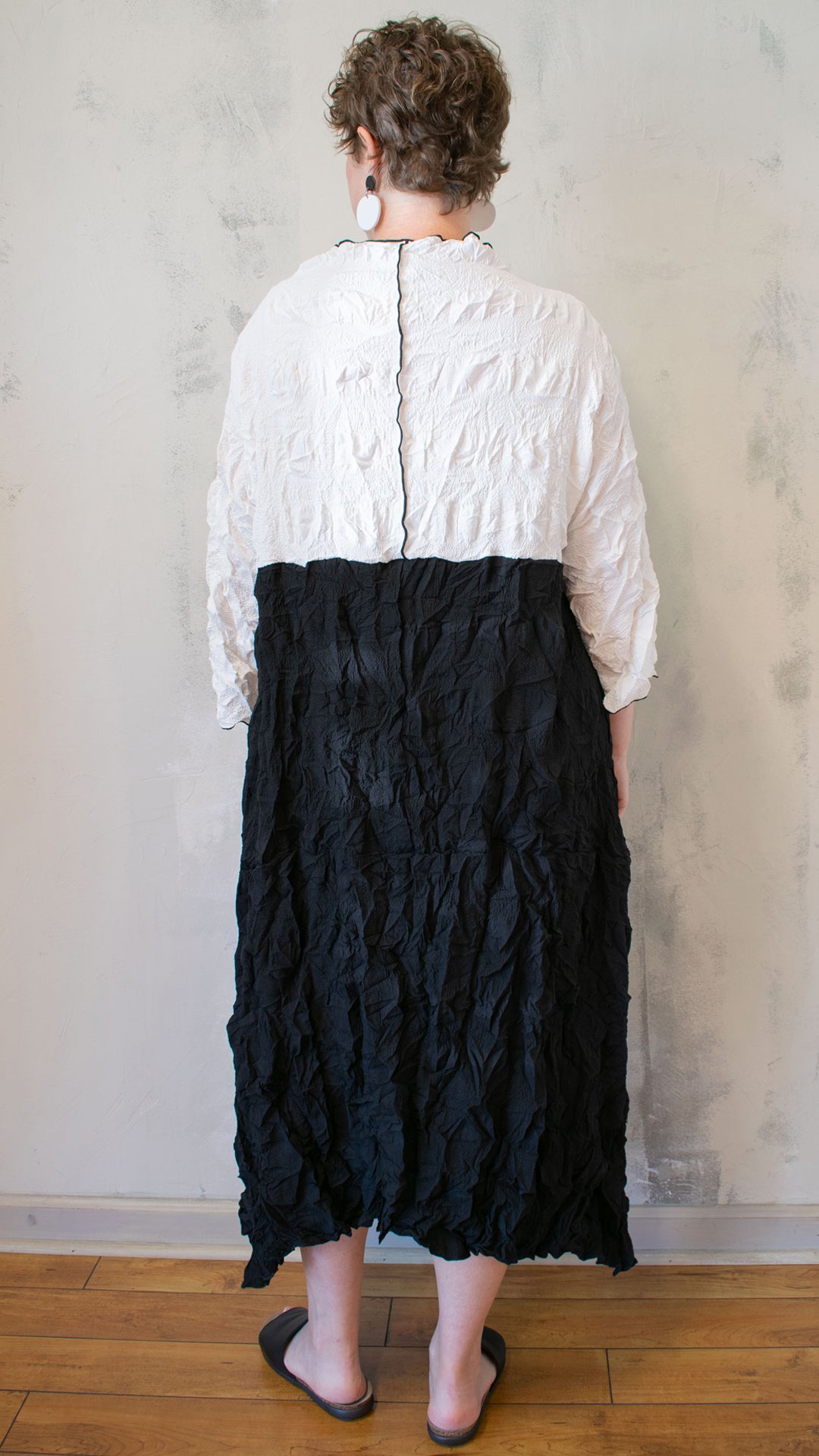 Color Block Crinkle Dress