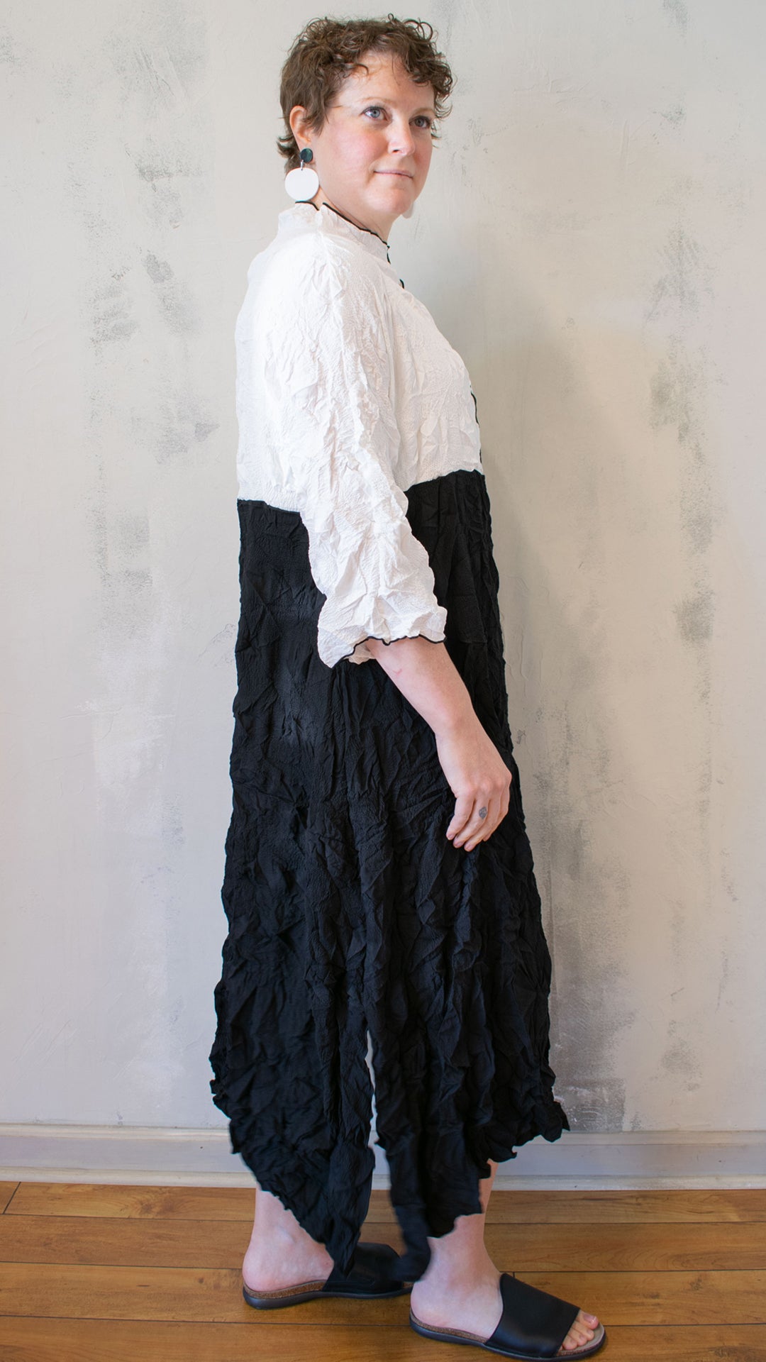 Color Block Crinkle Dress