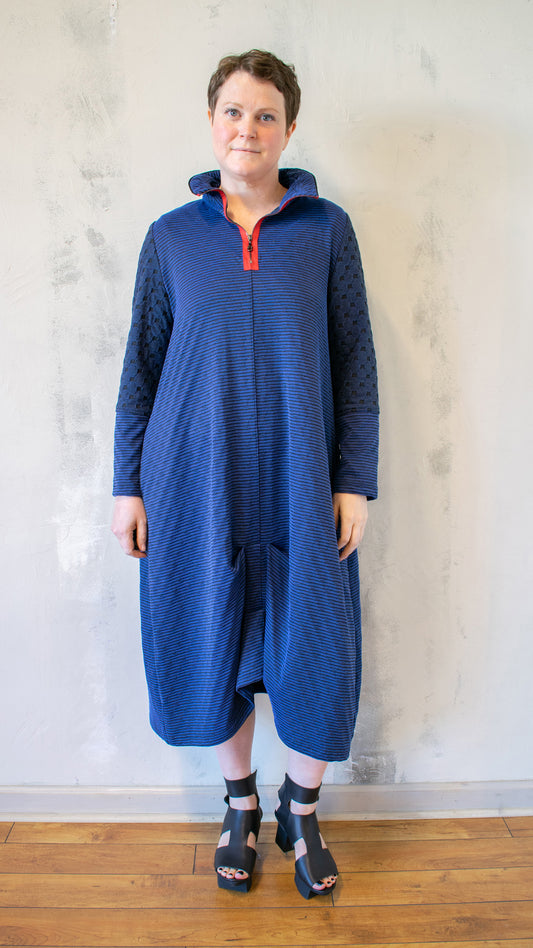 Blue Knit Dress