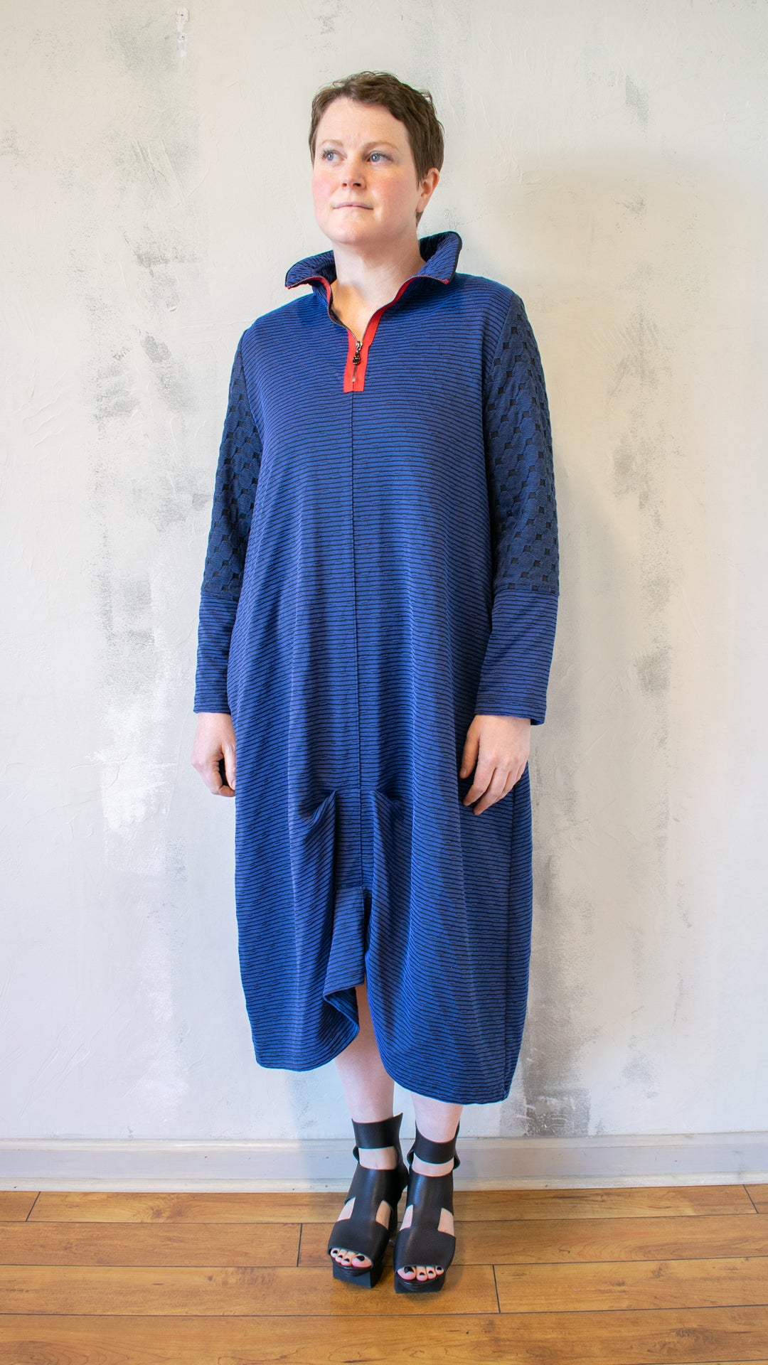 Blue Knit Dress
