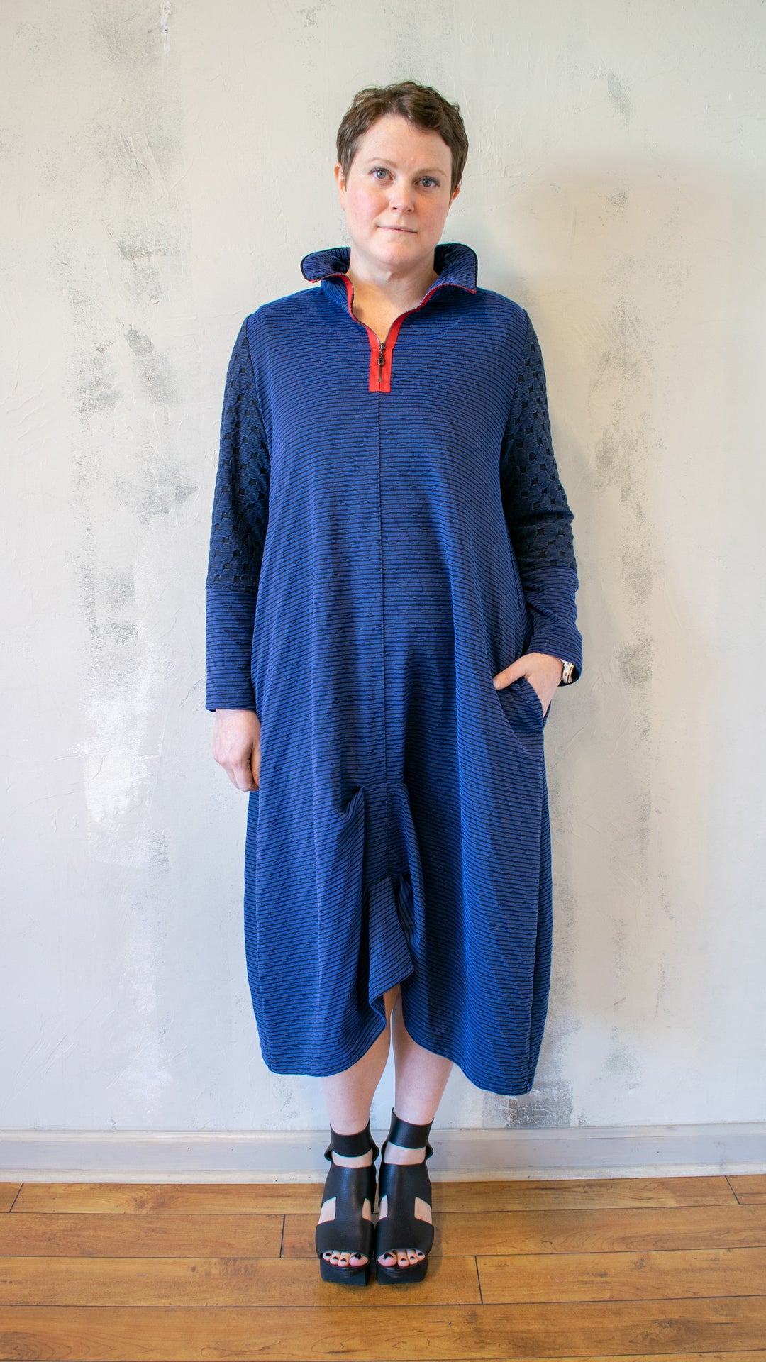 Blue Knit Dress