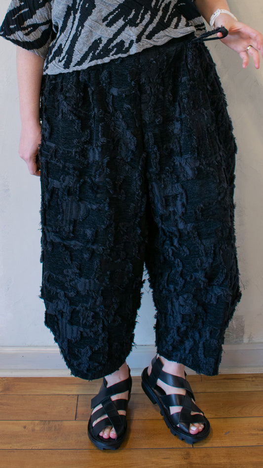 Black Chenille Pants