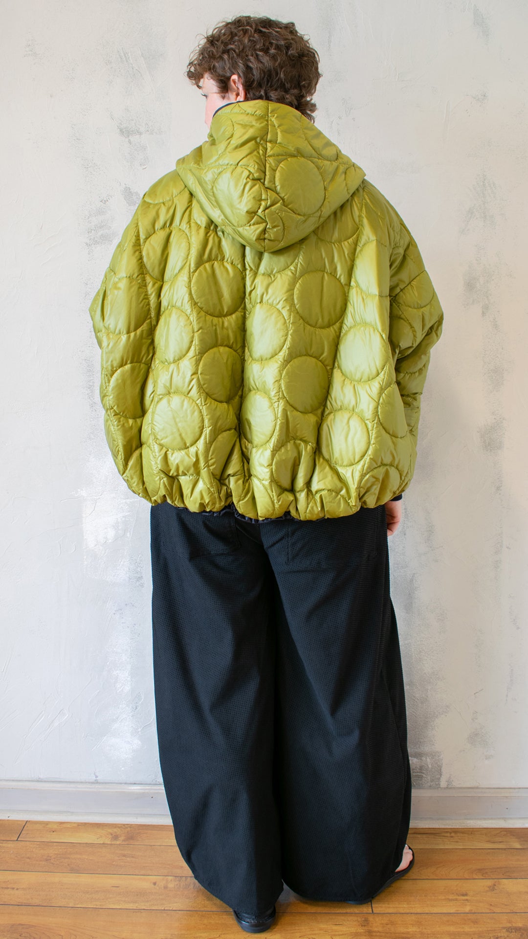 Olive Puffer Hooded Jacket