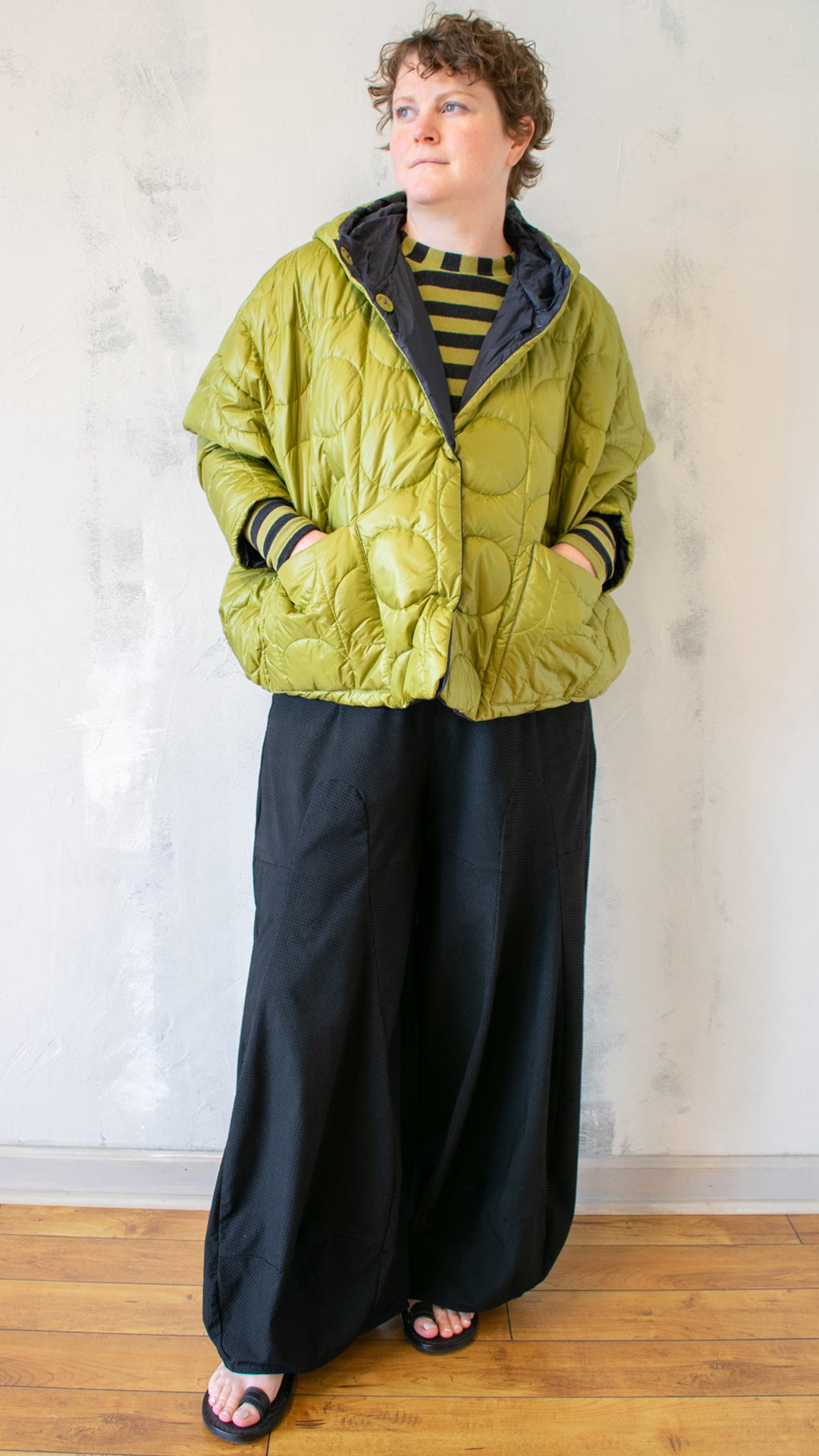 Olive Puffer Hooded Jacket
