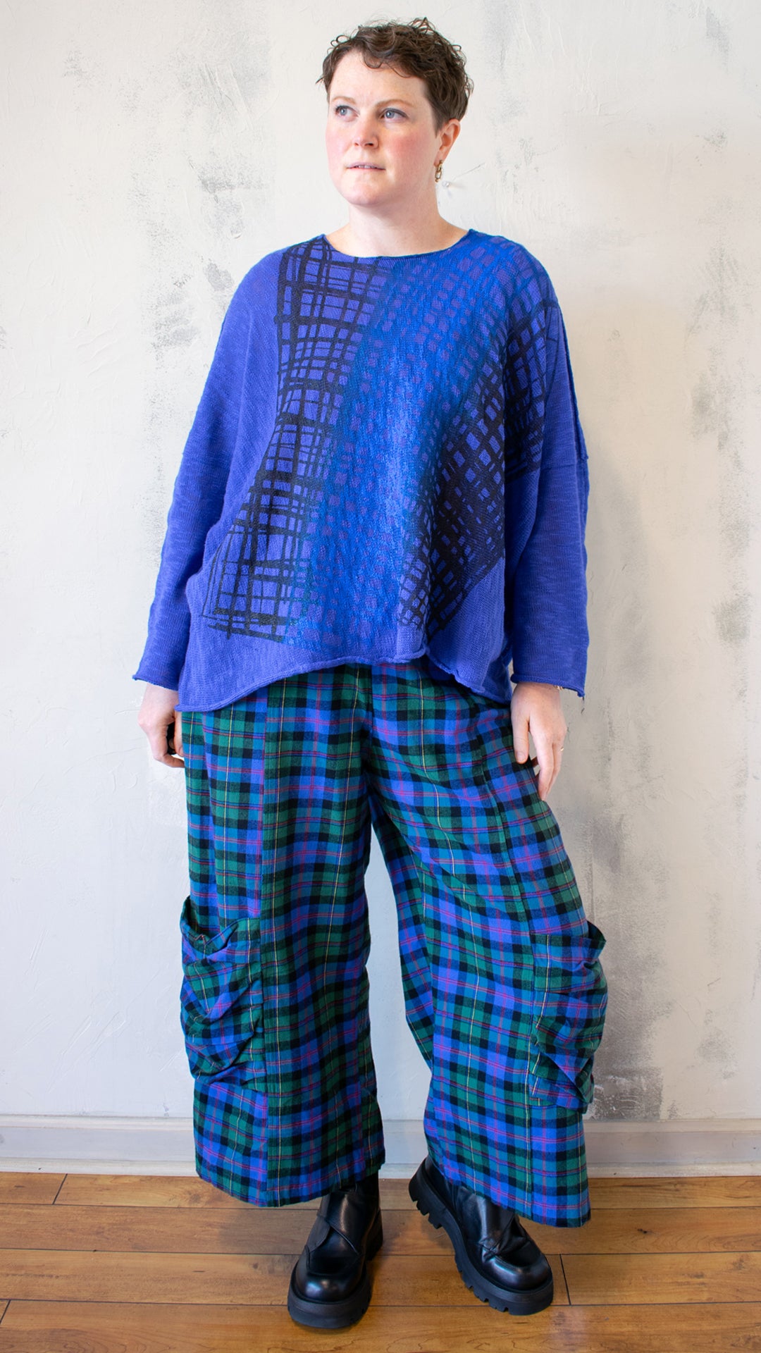 Bota Sweater in Cobalt Hatch