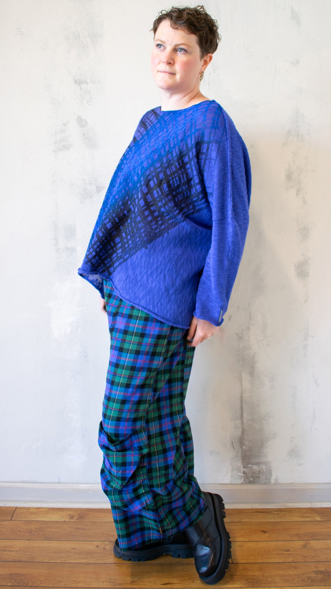 Bota Sweater in Cobalt Hatch