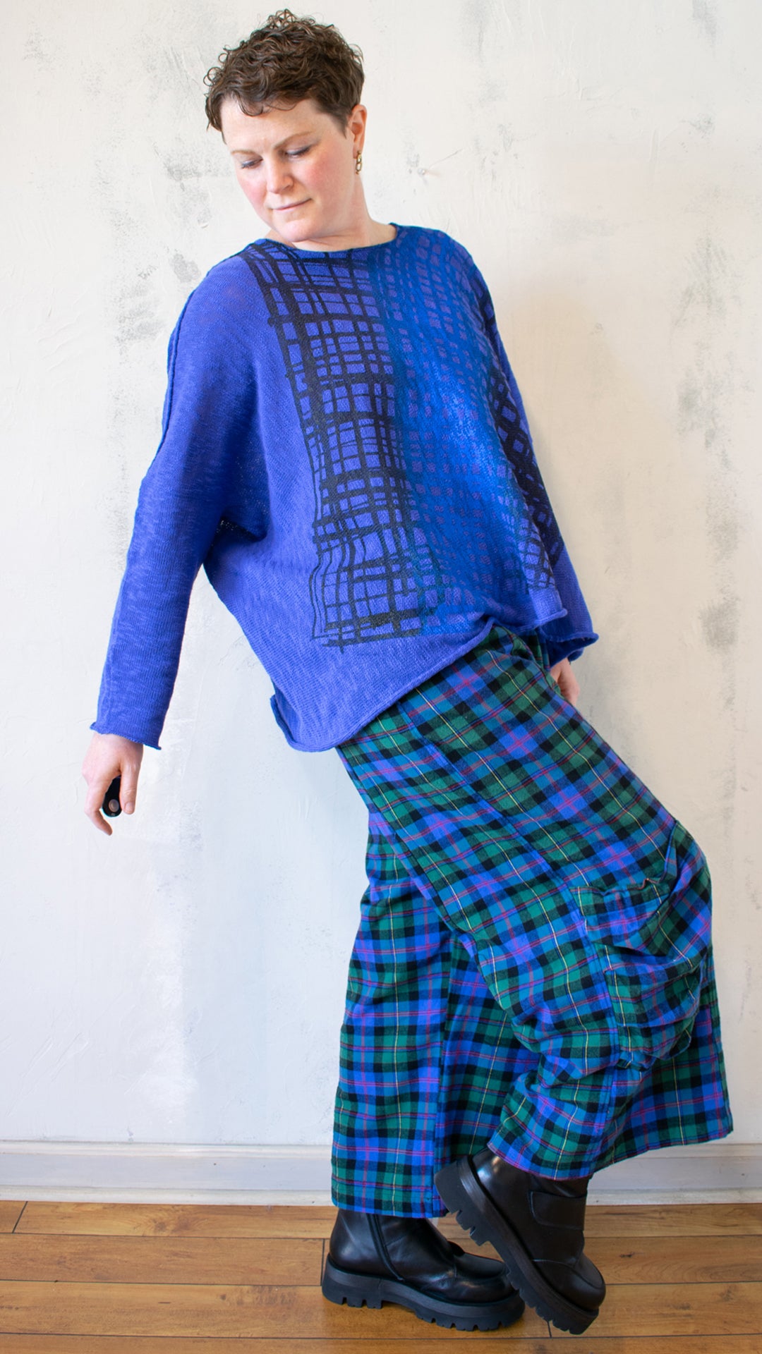 Bota Sweater in Cobalt Hatch
