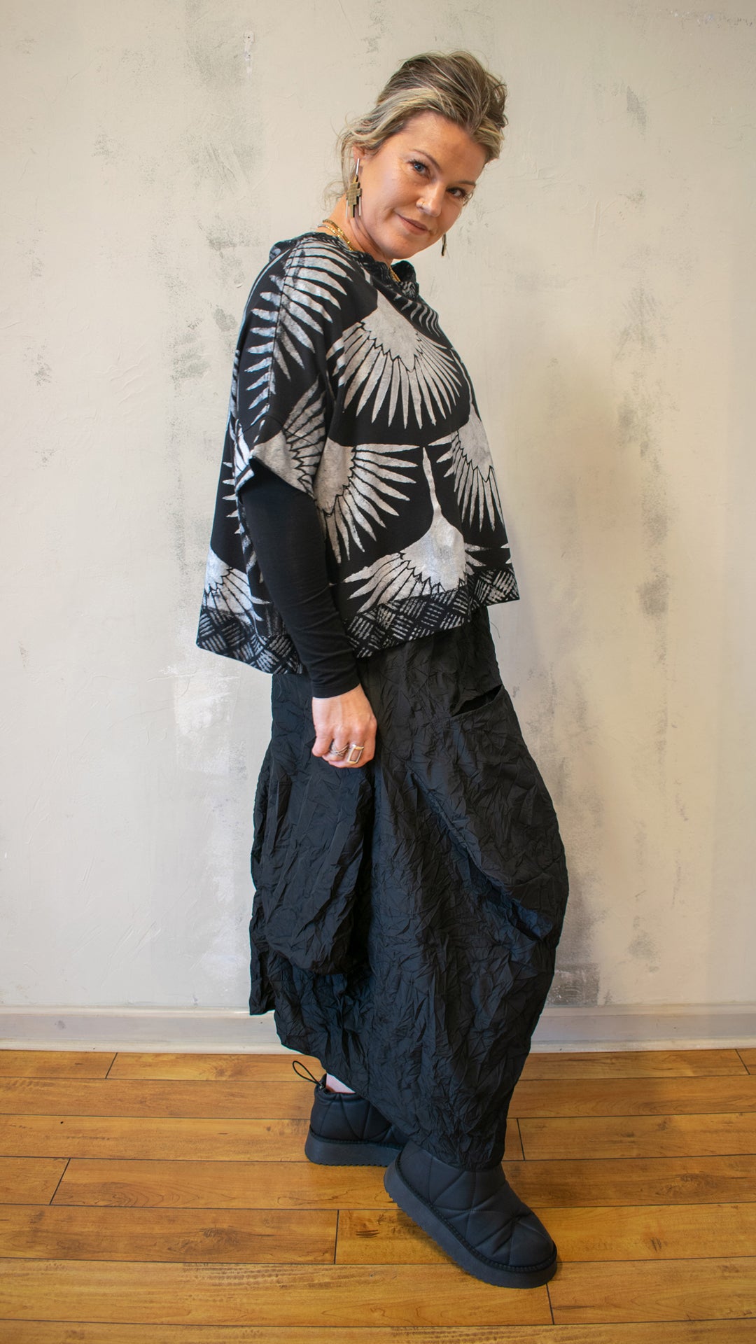 Silver Cranes Migration Pullover