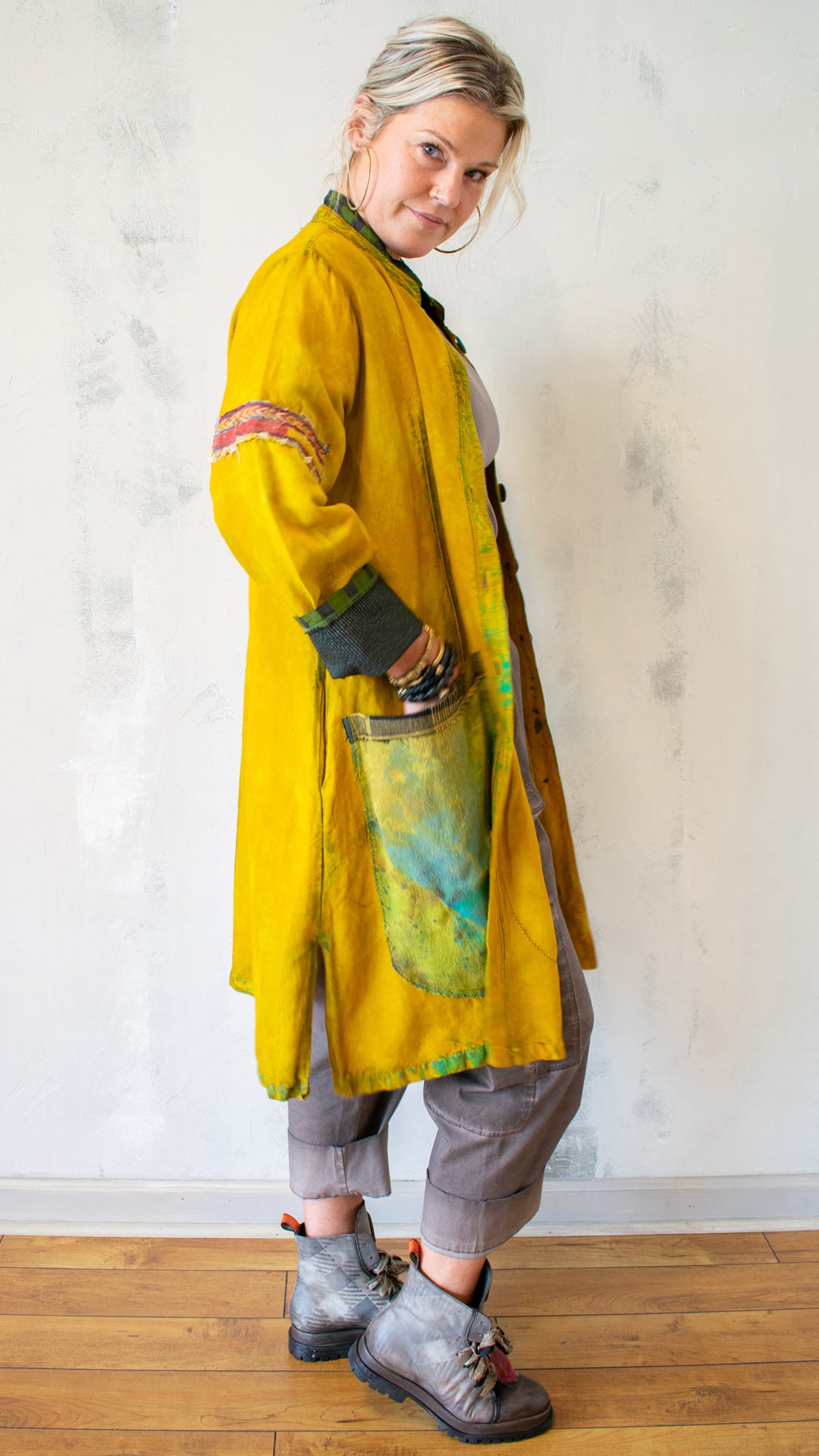 Ground Control to Major Tom Over Coat in Marigold