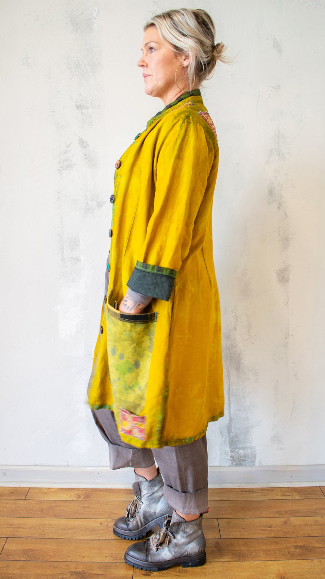 Ground Control to Major Tom Over Coat in Marigold