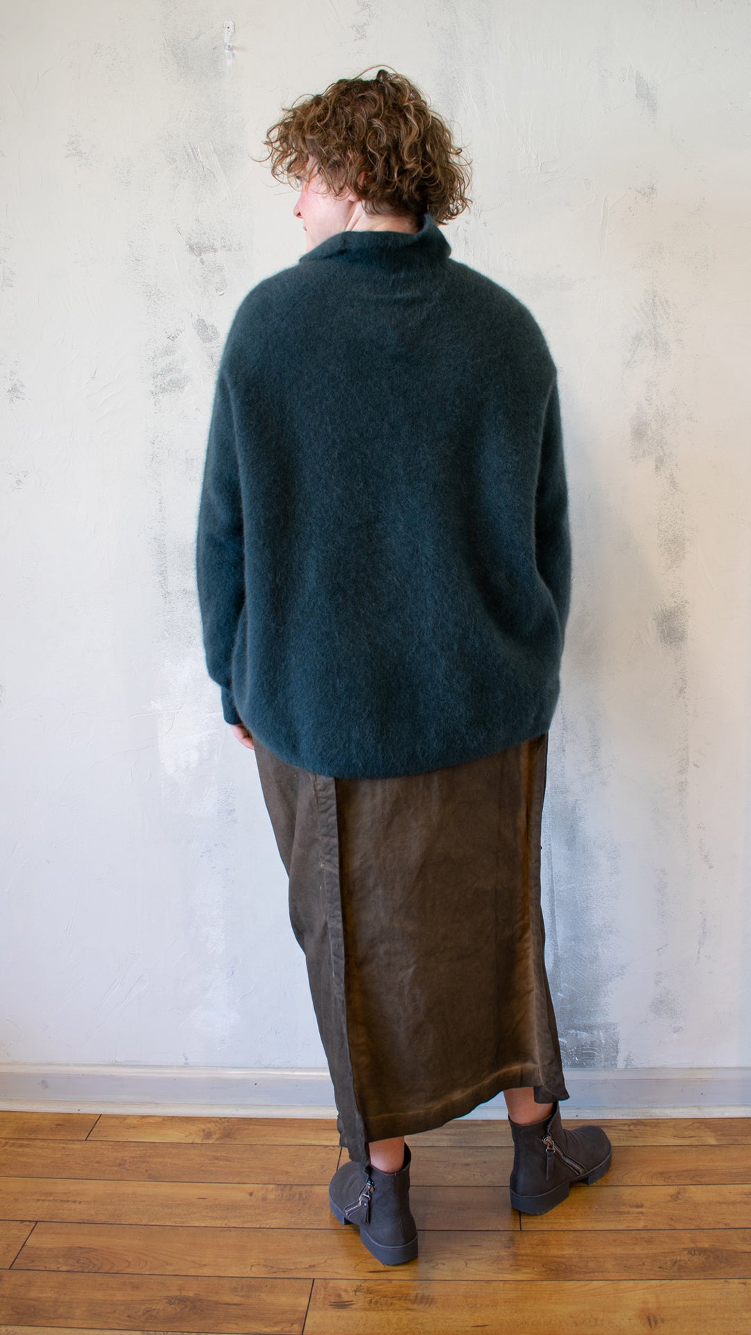 Textured Pullover in Petrol