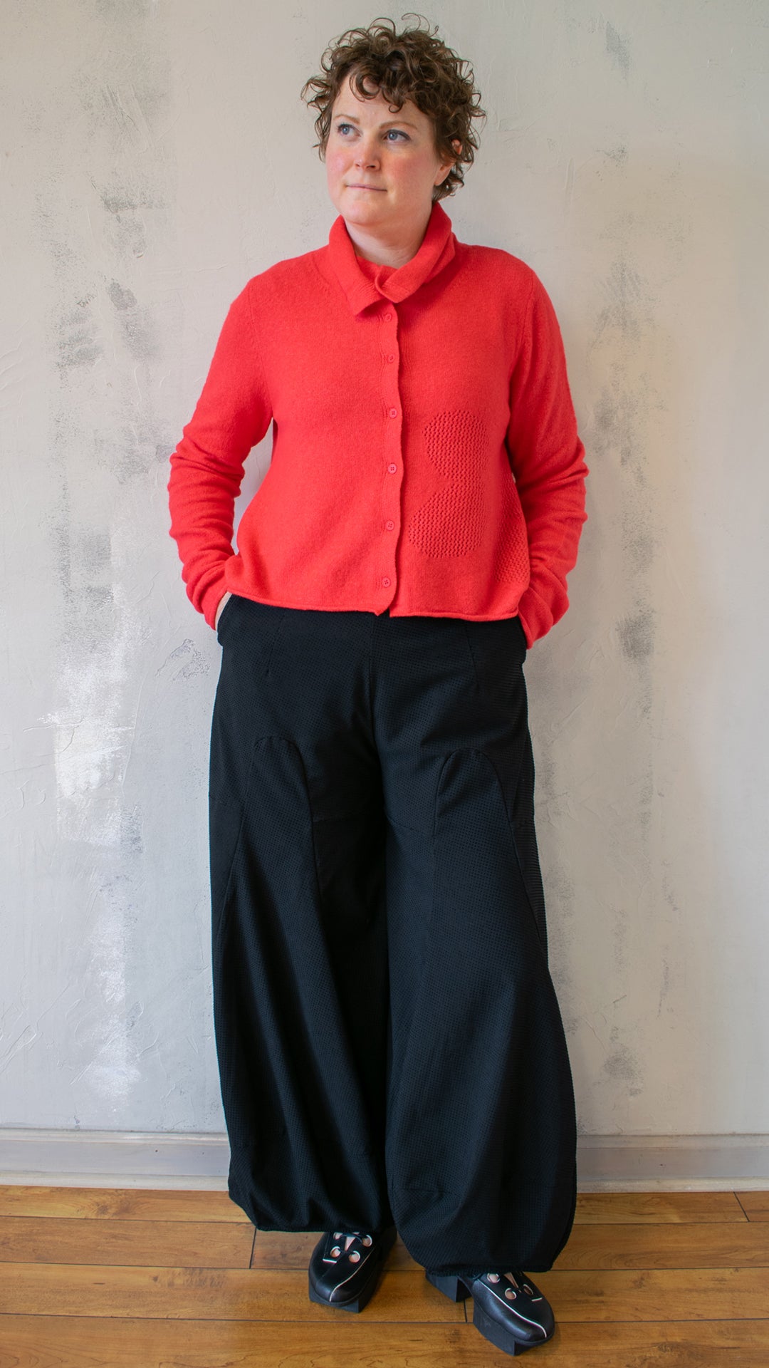 Poppy Cardigan in Red