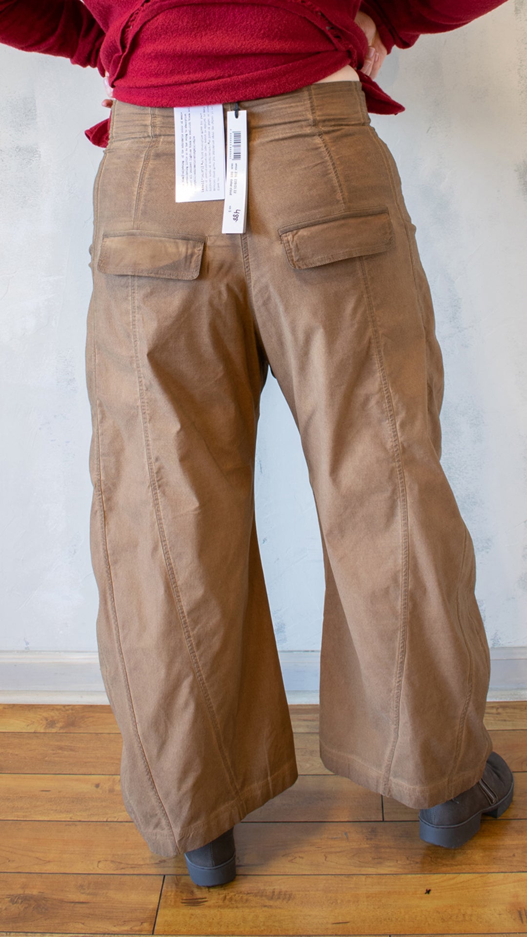 Textured Barrel Pant in Dakar Cloud