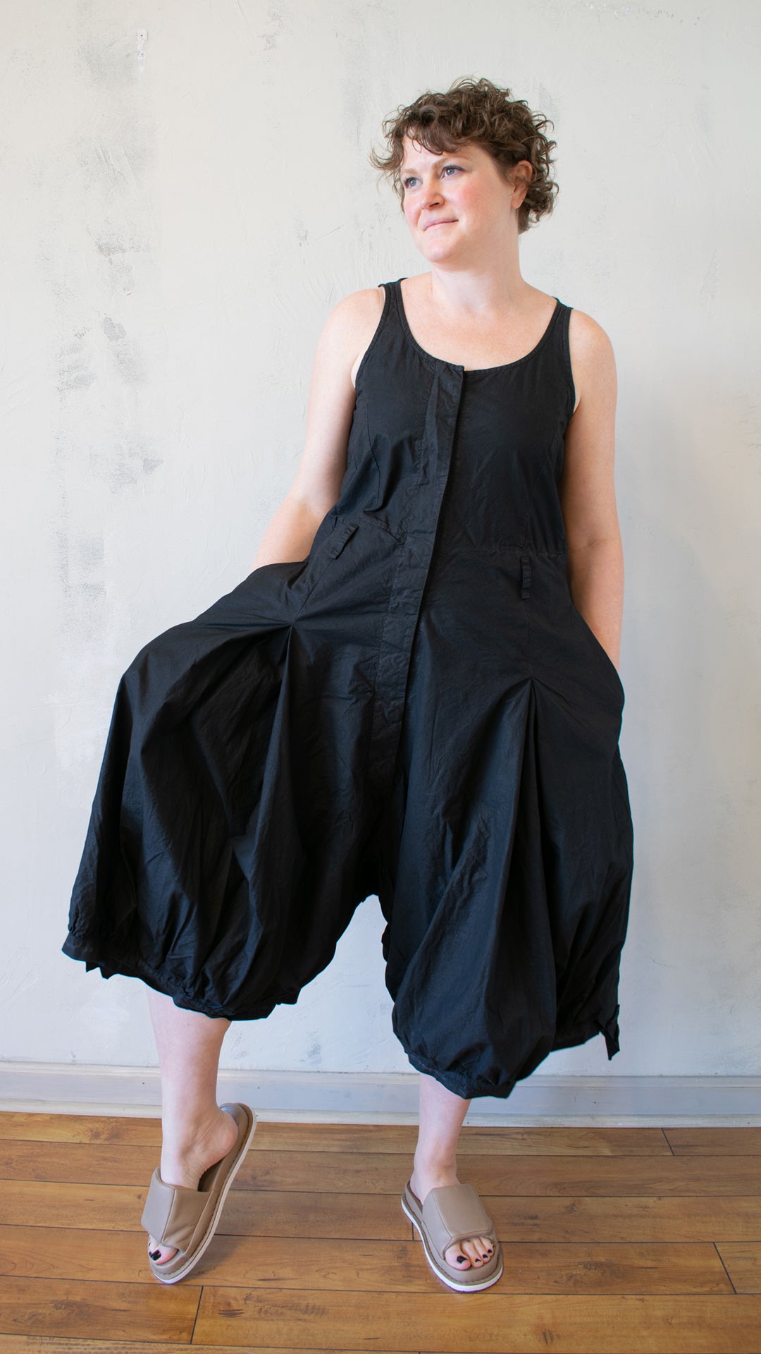 Balloon Pant Jumpsuit in Black