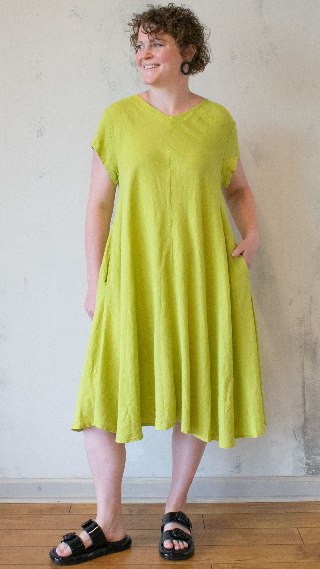 V-Neck Bias Dress (Multiple Colors)