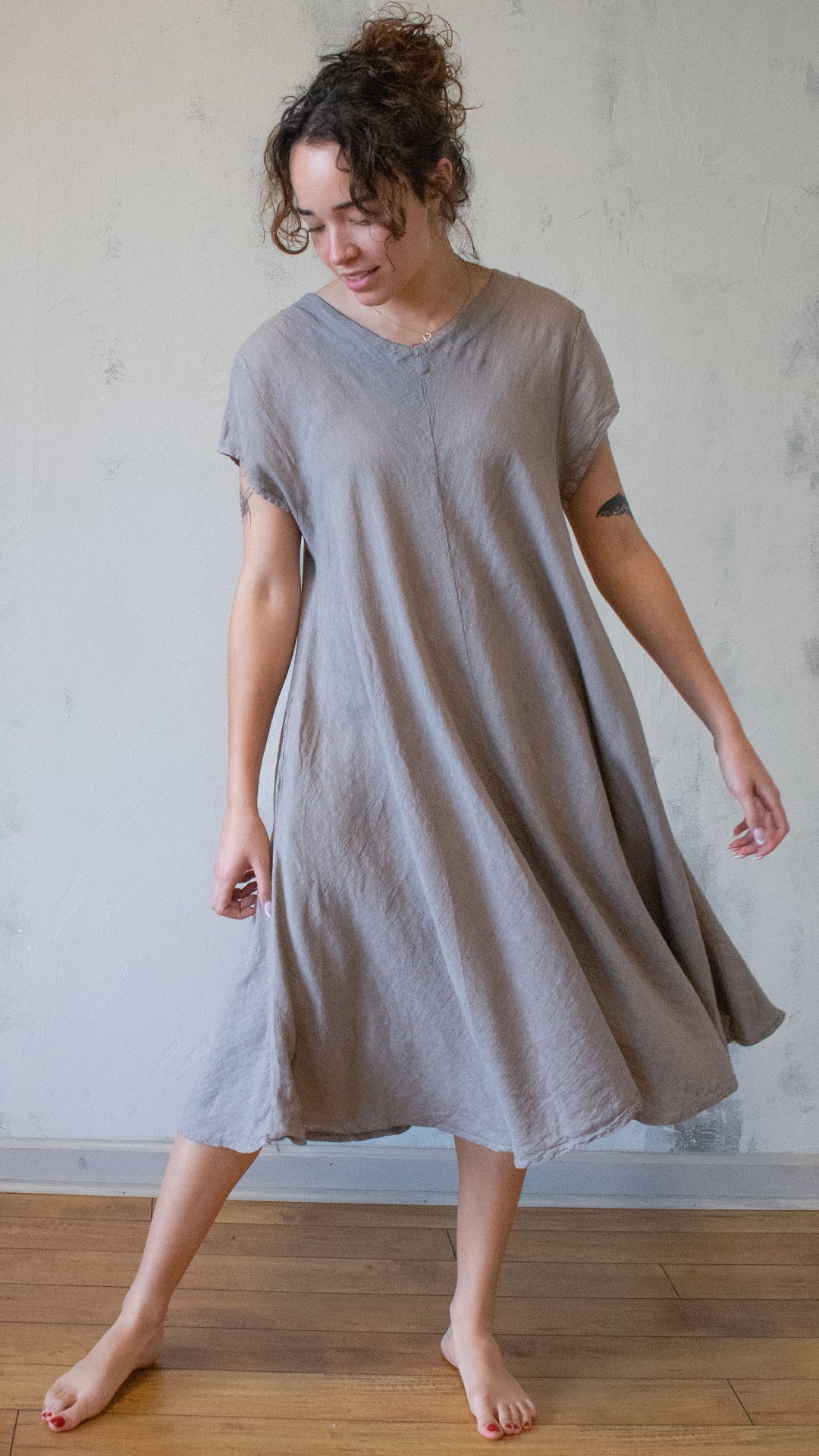 V-Neck Bias Dress (Multiple Colors)