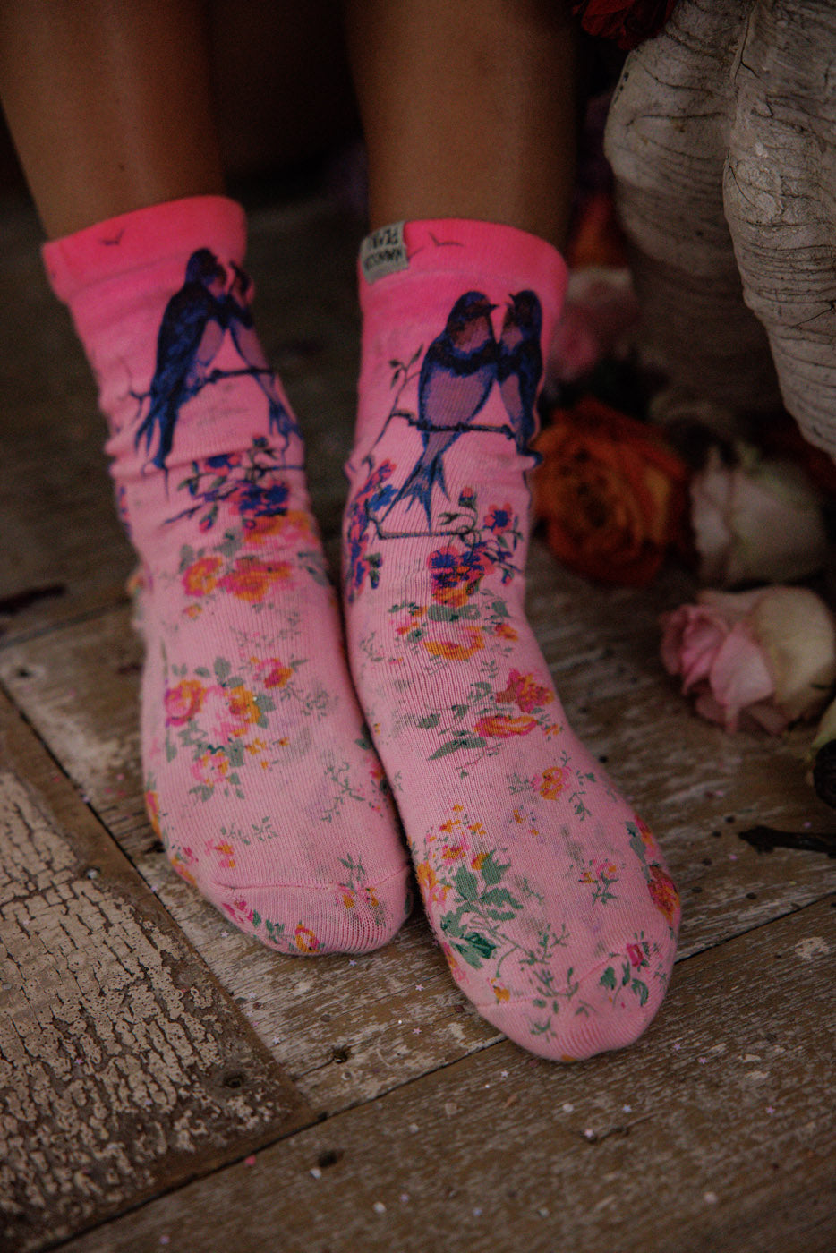 Two Birds MP Socks in Valentine Pink