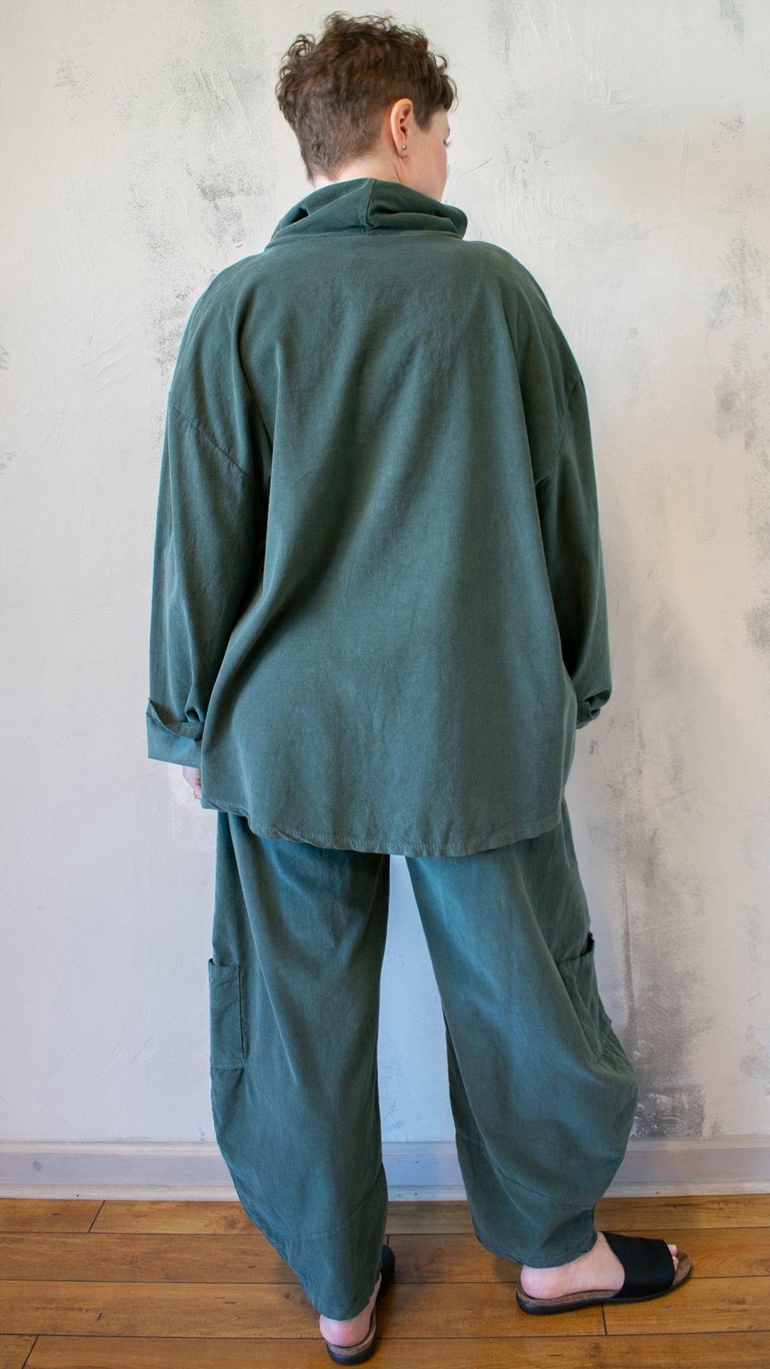 Corduroy Cowl Neck Top (Multiple Colors)