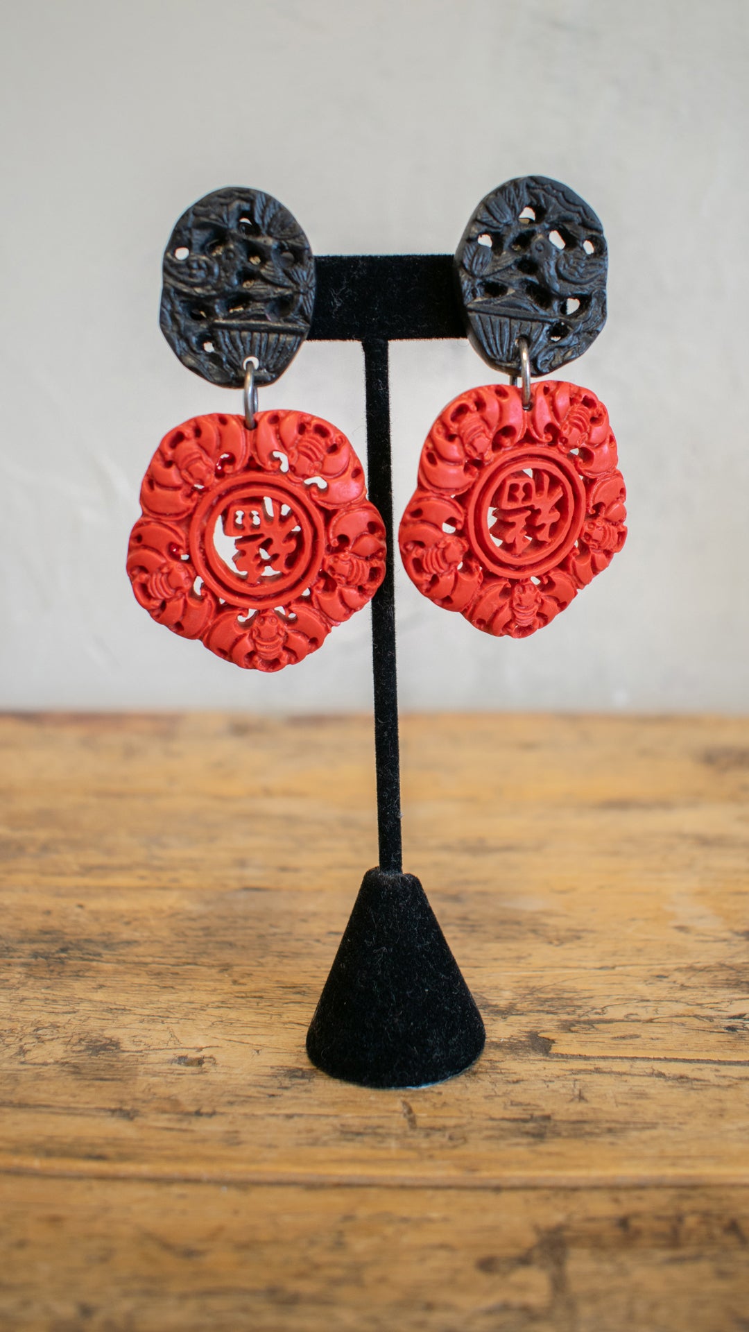 Cinnabar Tops and Drops Clip On