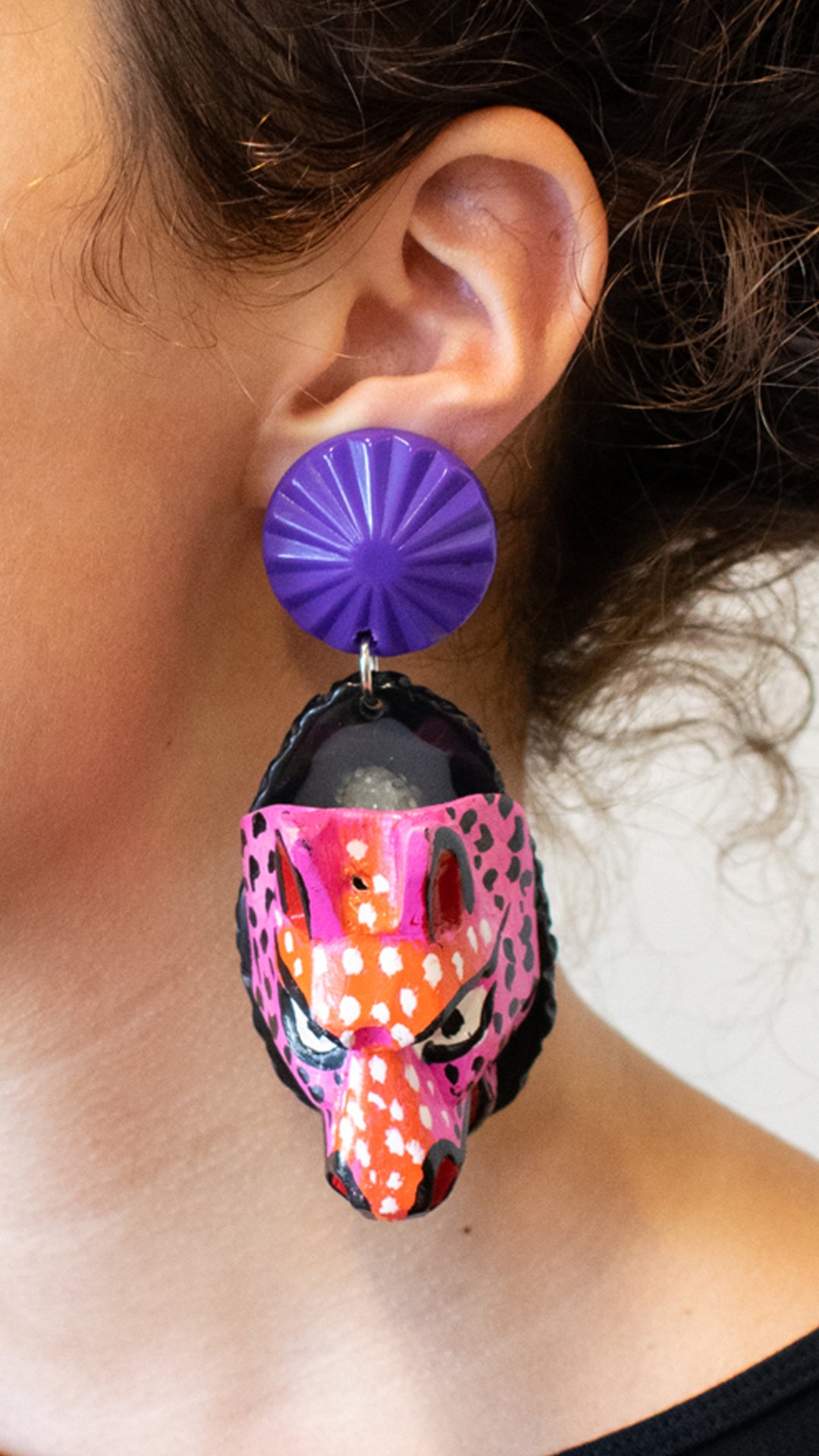 Guatemalan Painted Tops Clip Ons