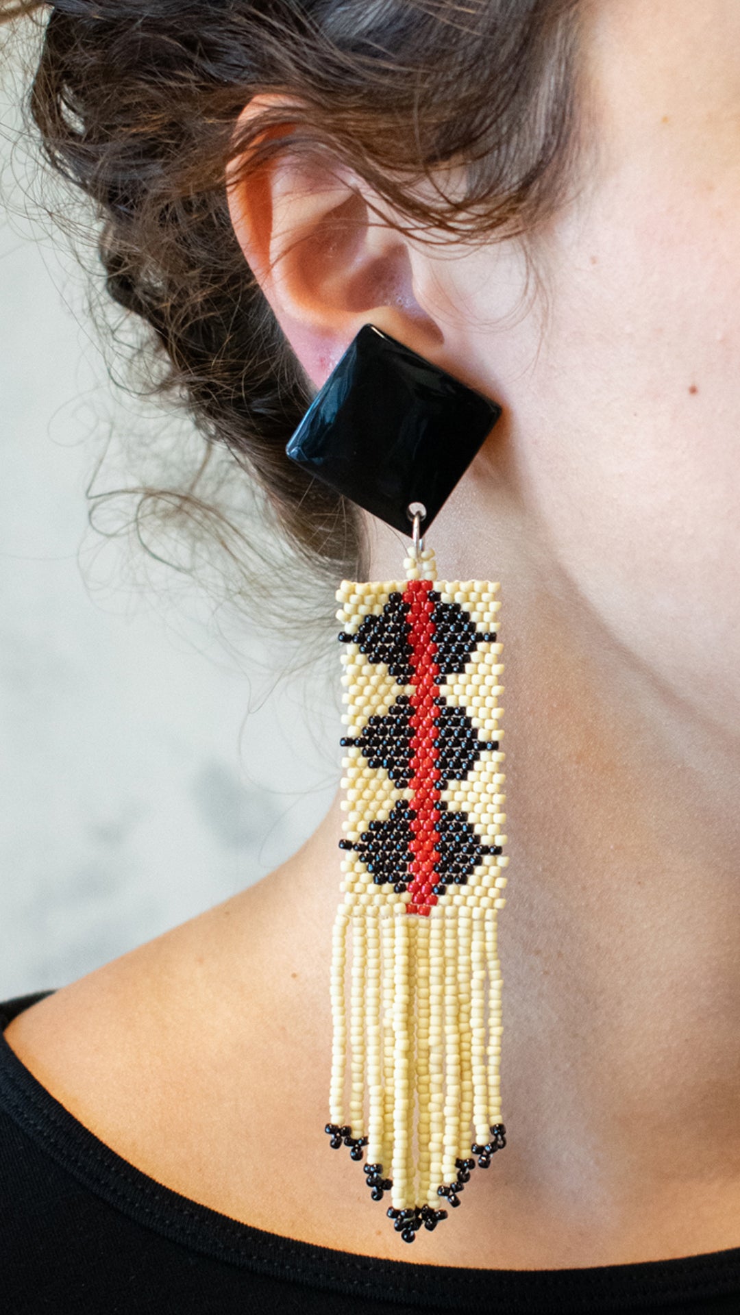 Woven Beaded Clip On Dangles