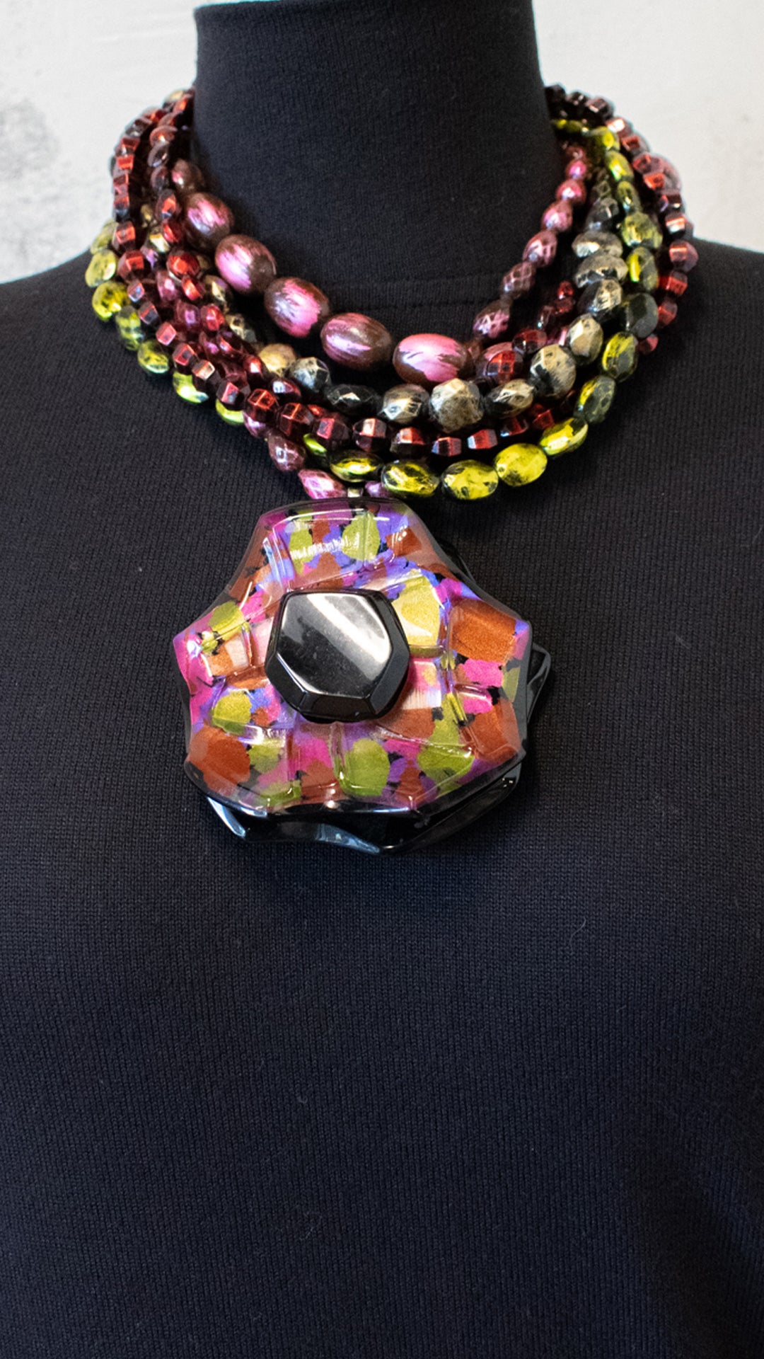 Abalone Disc Pendant Necklace