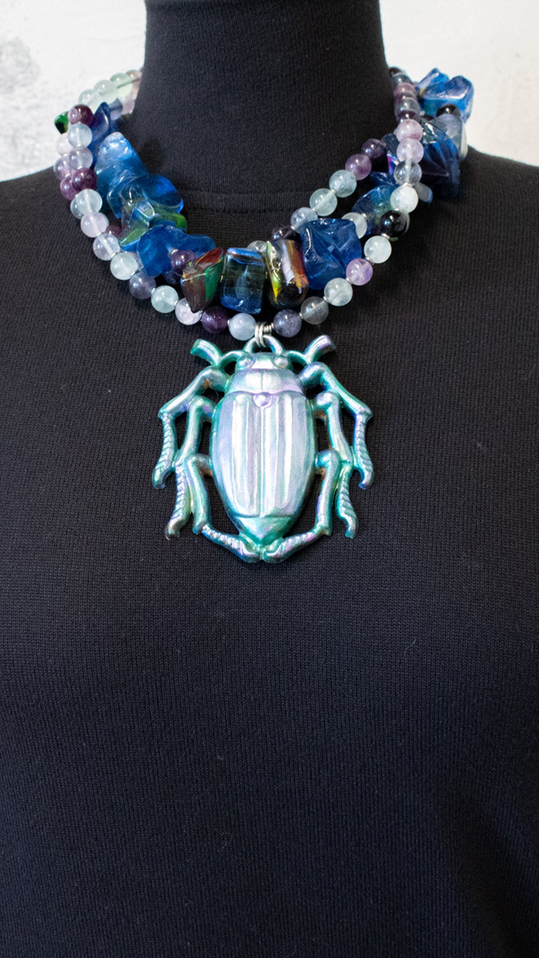 Vintage Beetle Necklace