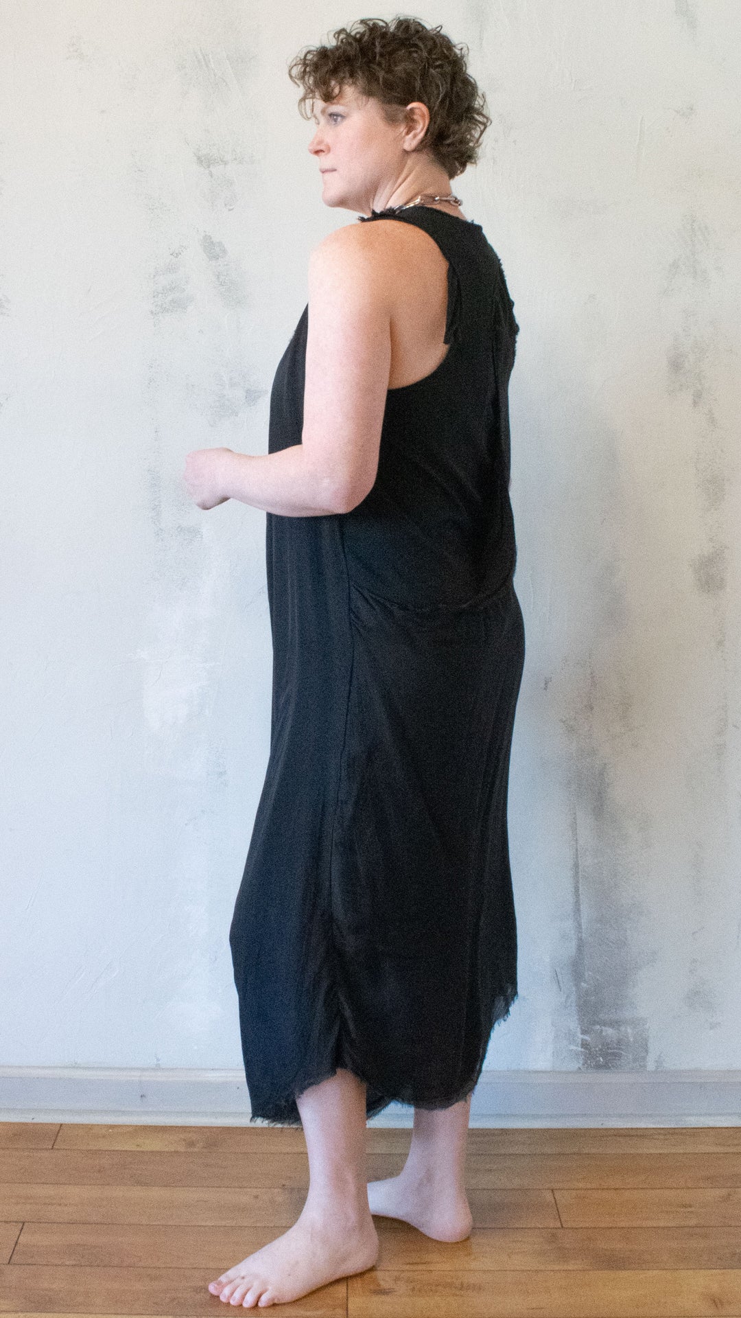 Racer Back Dress in Black