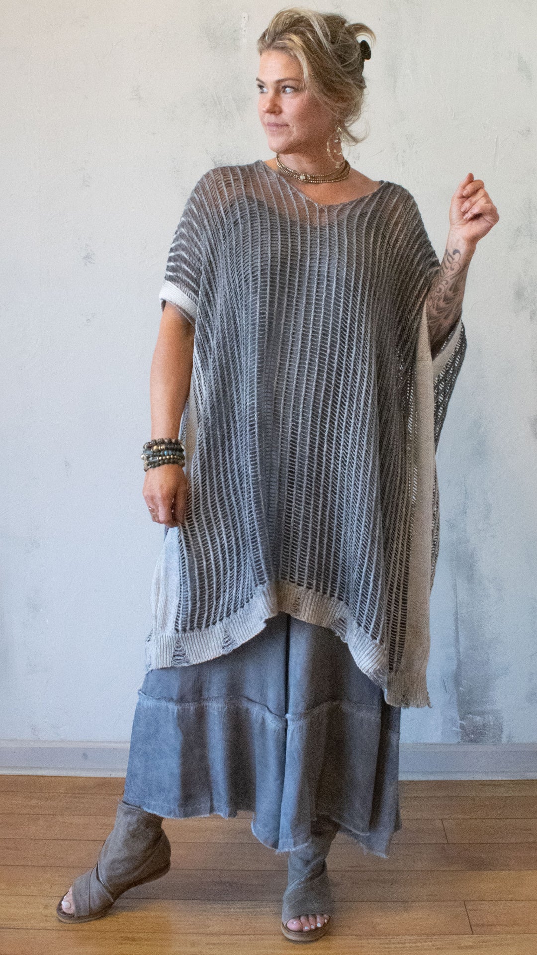Long Mesh Sweater (Multiple Colors)