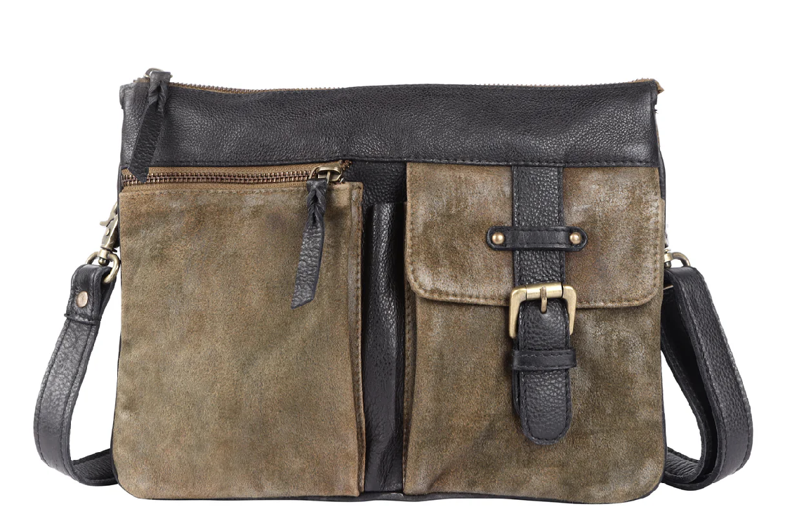 Two-Tone Utility Crossbody
