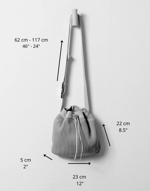 Oasis Belt Bag in Pleated Pewter