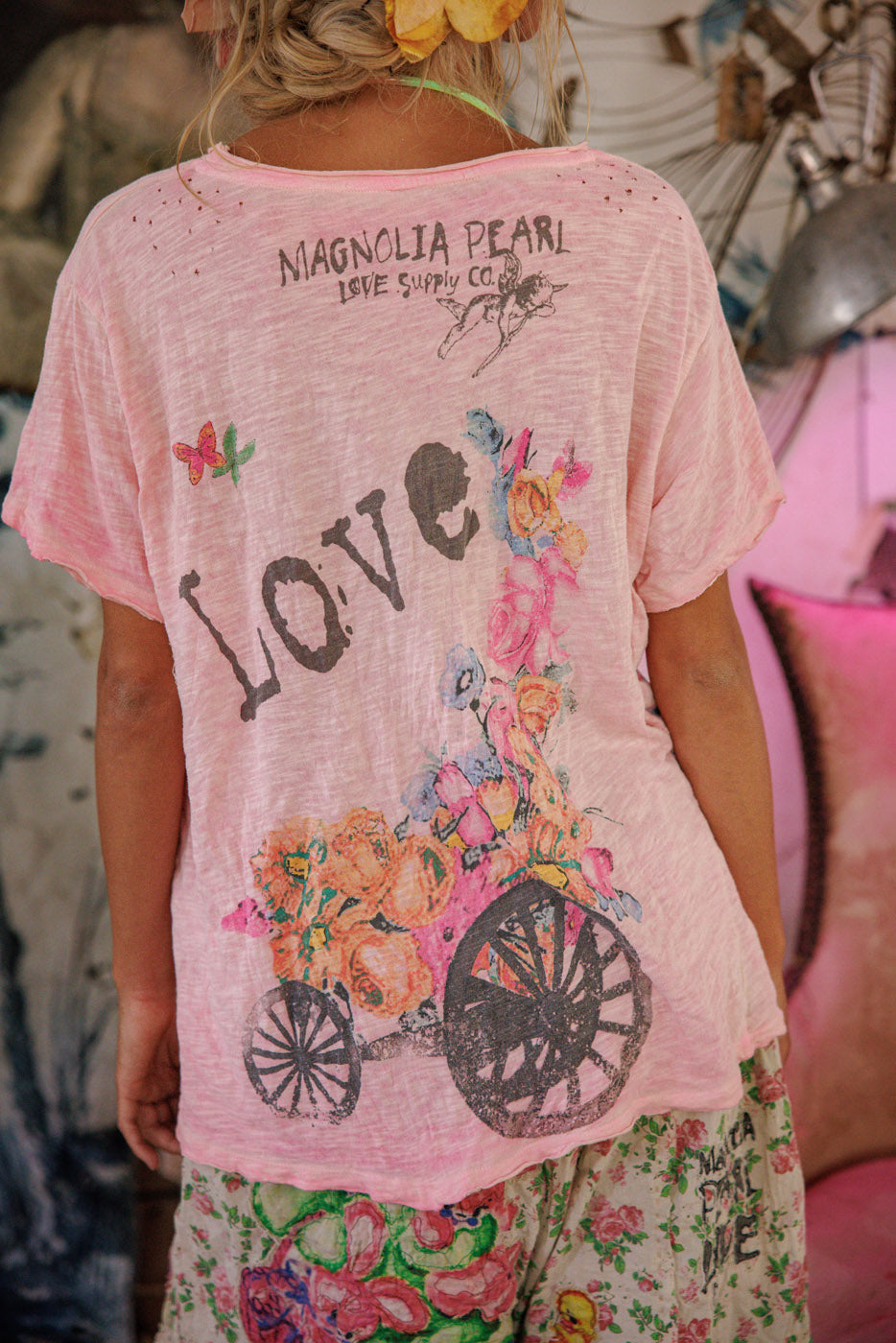 Special Delivery T in Azalea Dip Dye