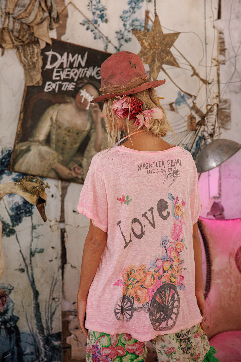 Special Delivery T in Azalea Dip Dye