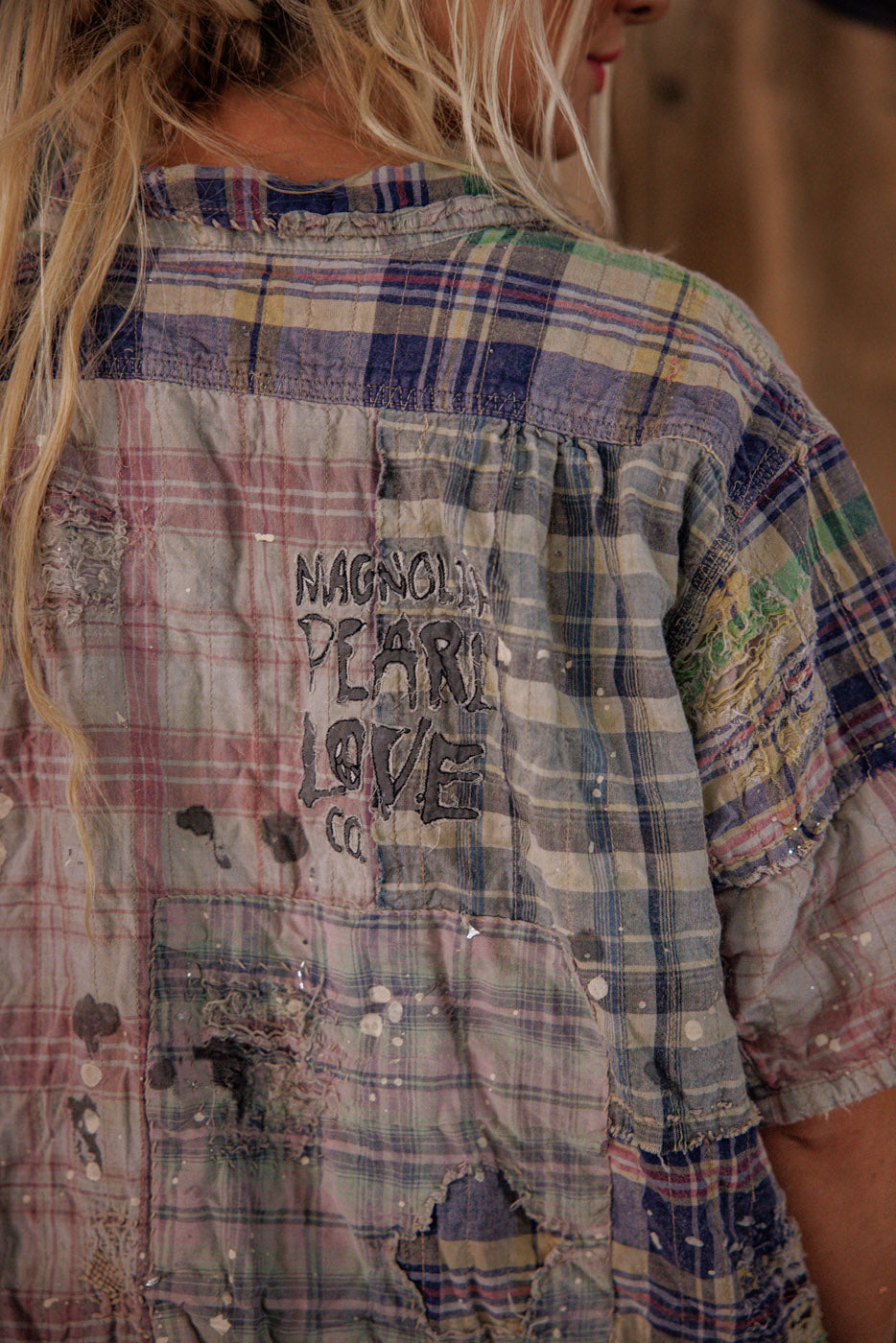 YD Patchwork Perletta Shirt in Madras Rainbow
