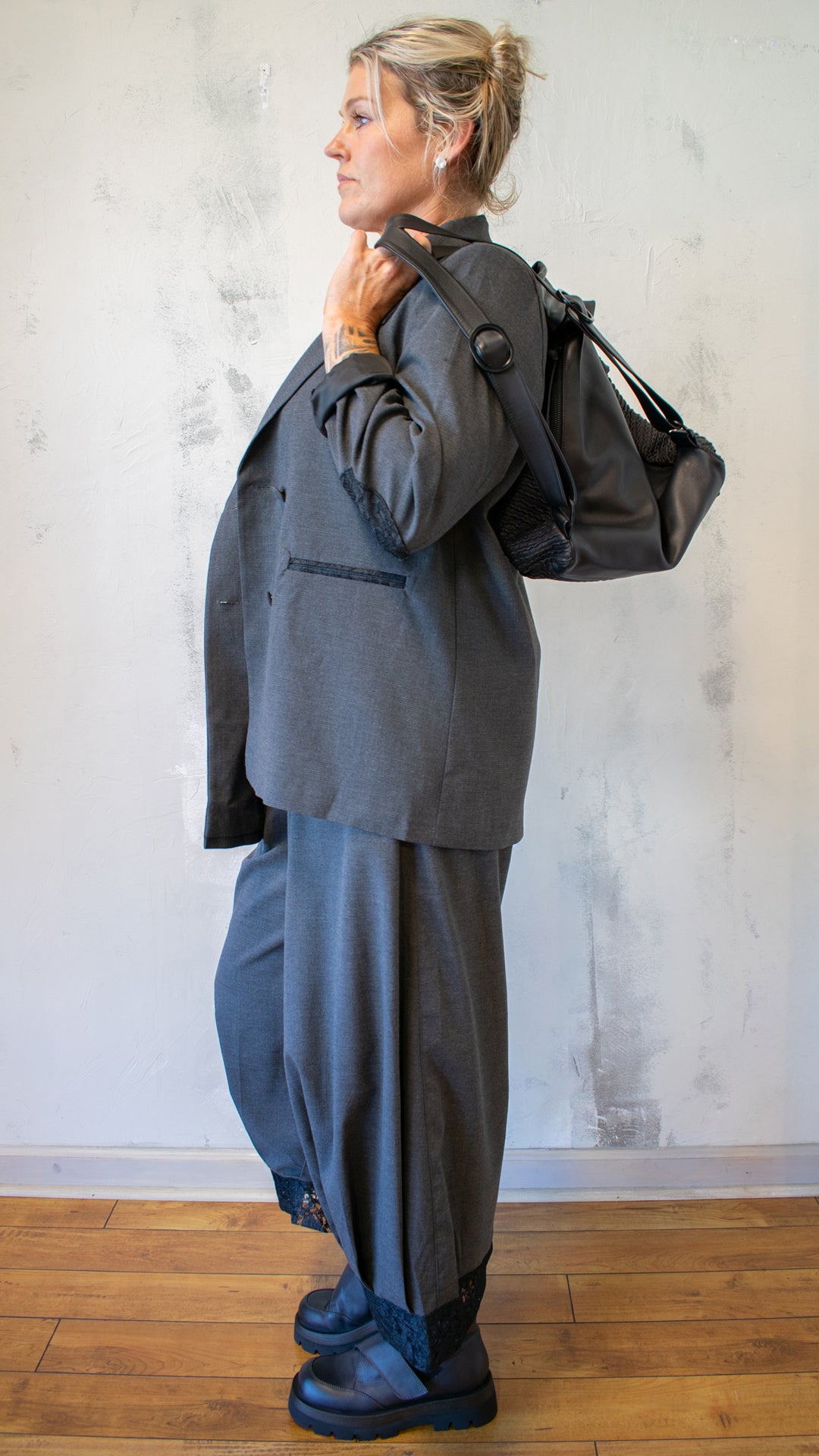 Lace Panel Blazer