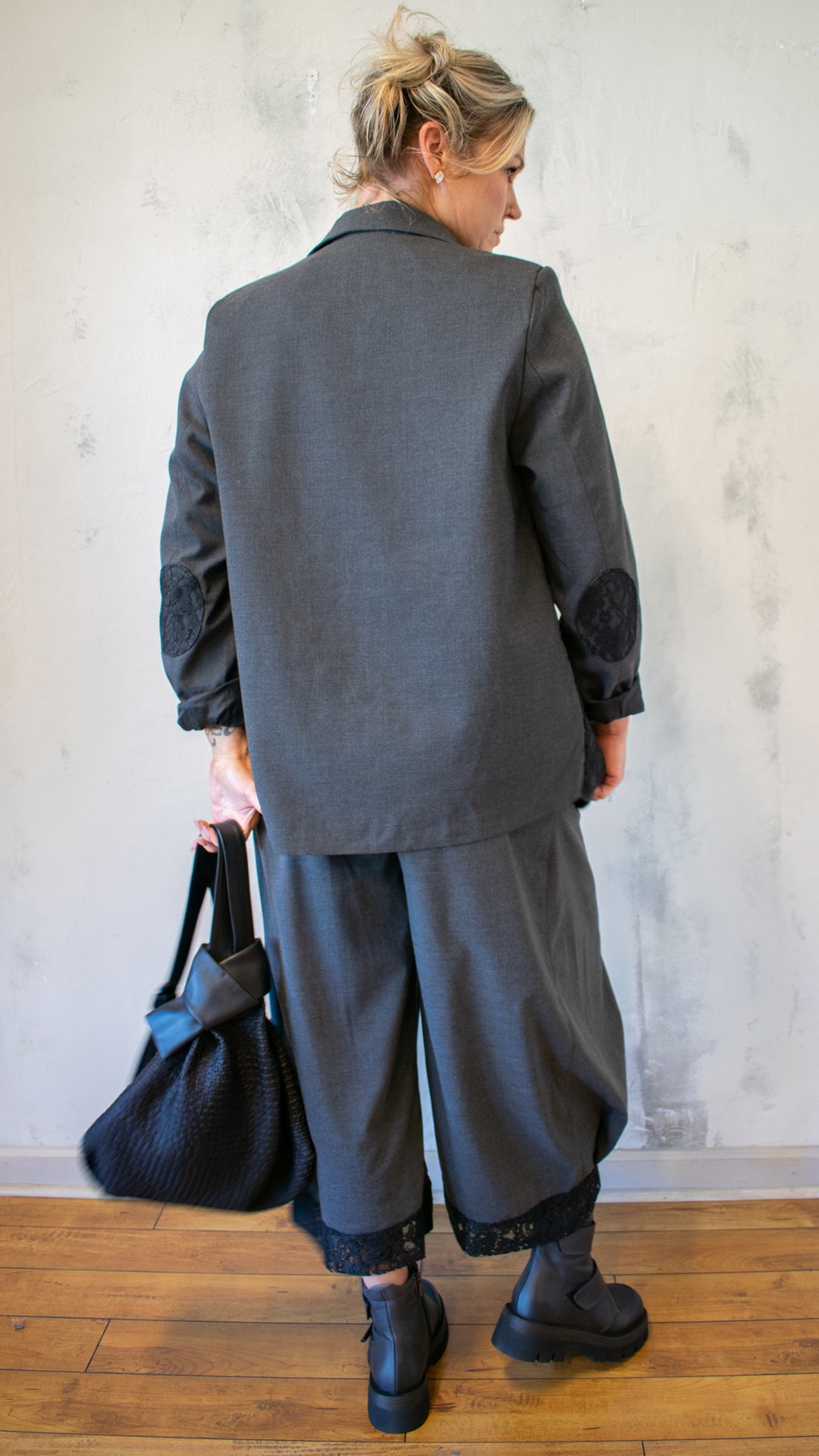 Lace Panel Blazer