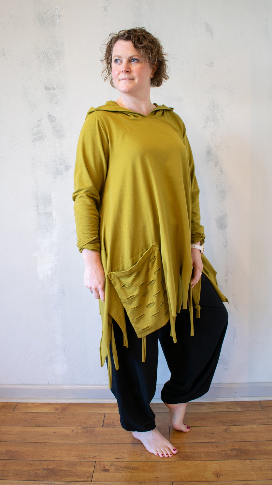 Transparente Fringe Hooded Tunic