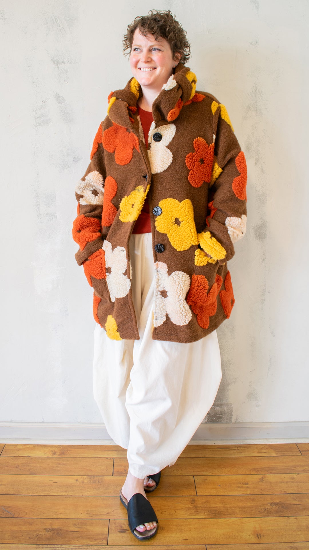 Flower Power Wool Coat