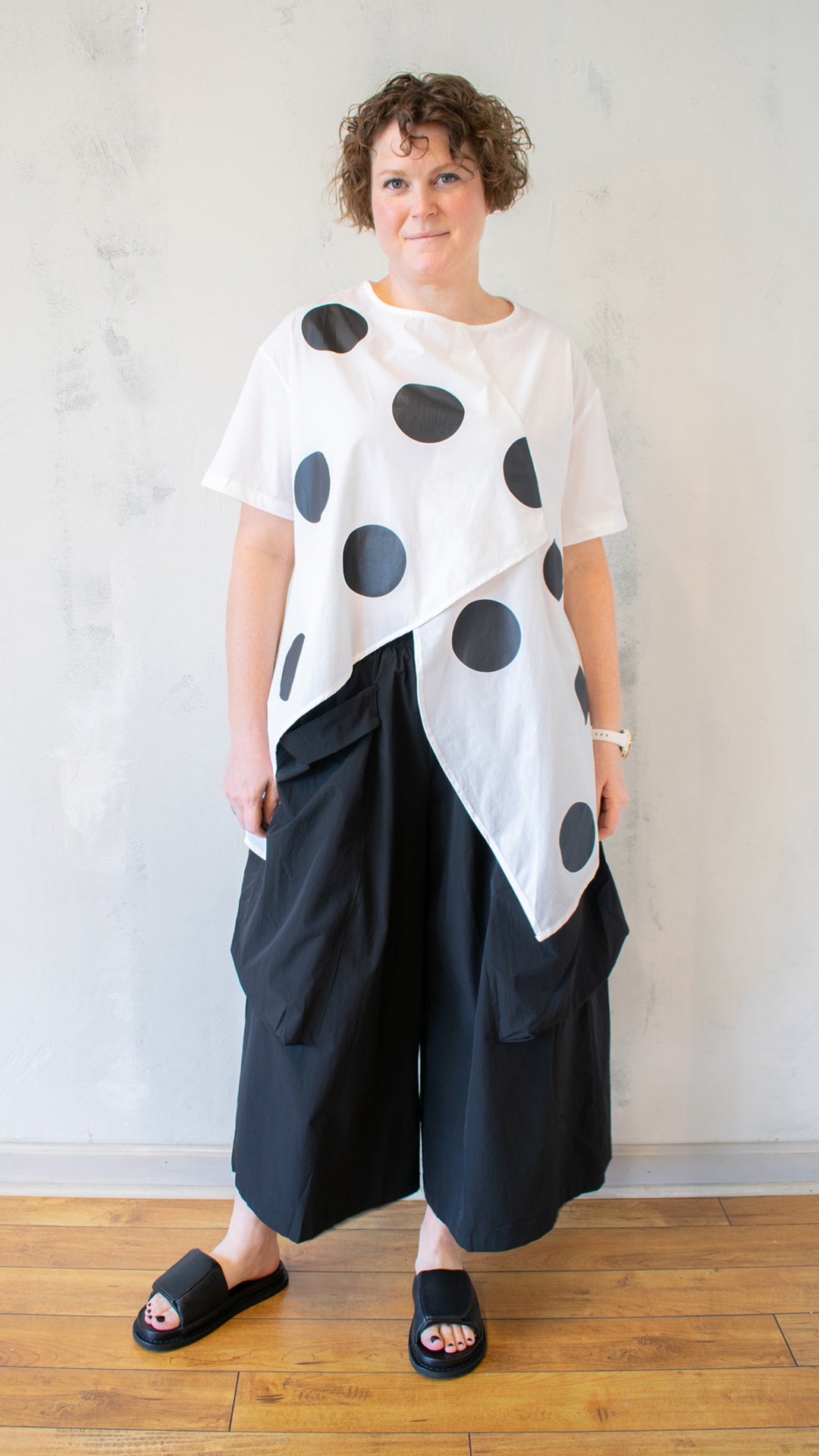 Polka Dot Cross Over Top (Multiple Colors)