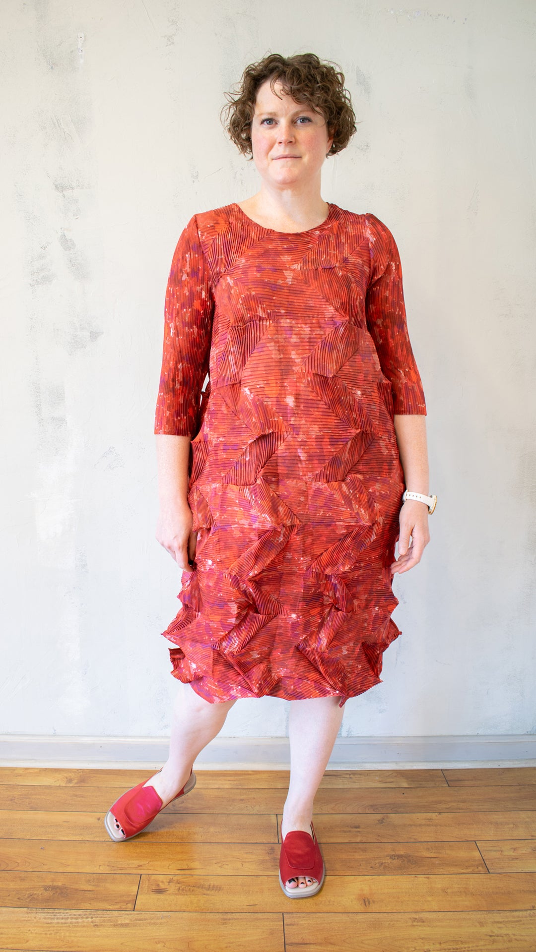Micro Pleat Dress (Multiple Colors)