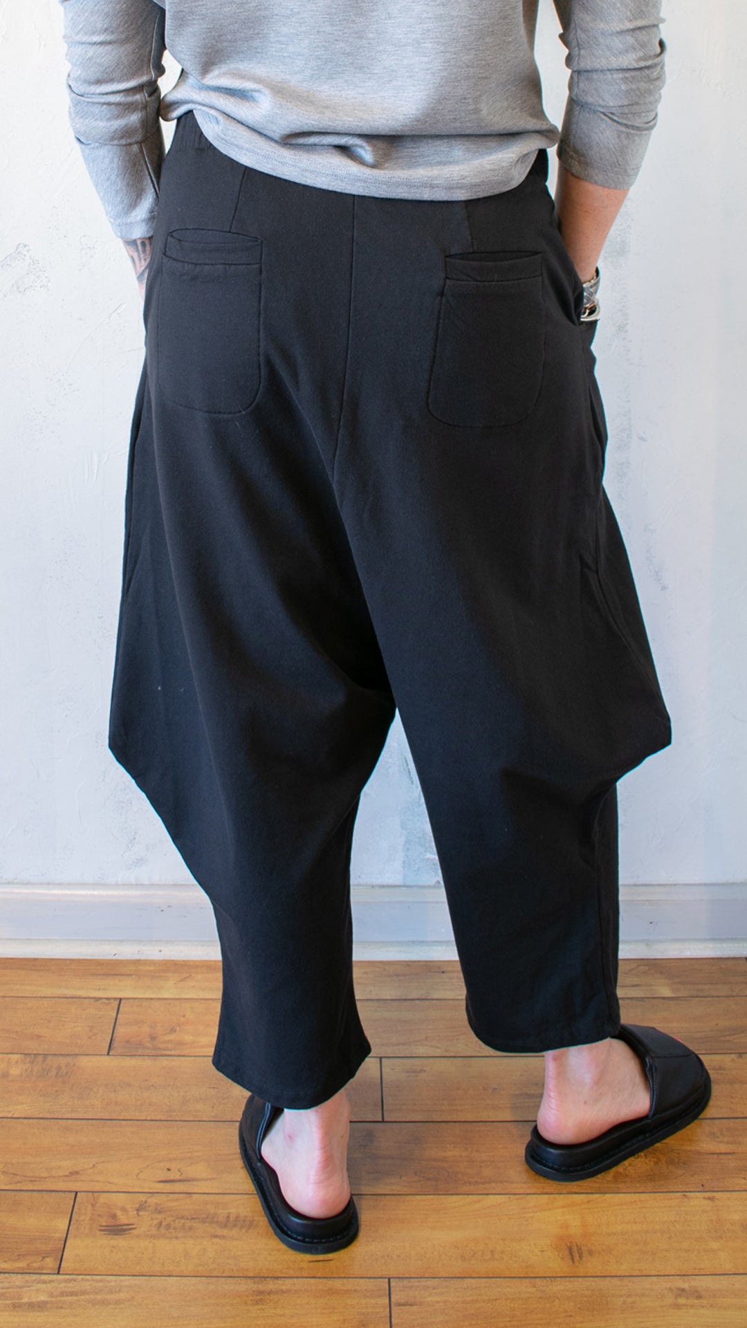 Zipper Drop Crotch Pant